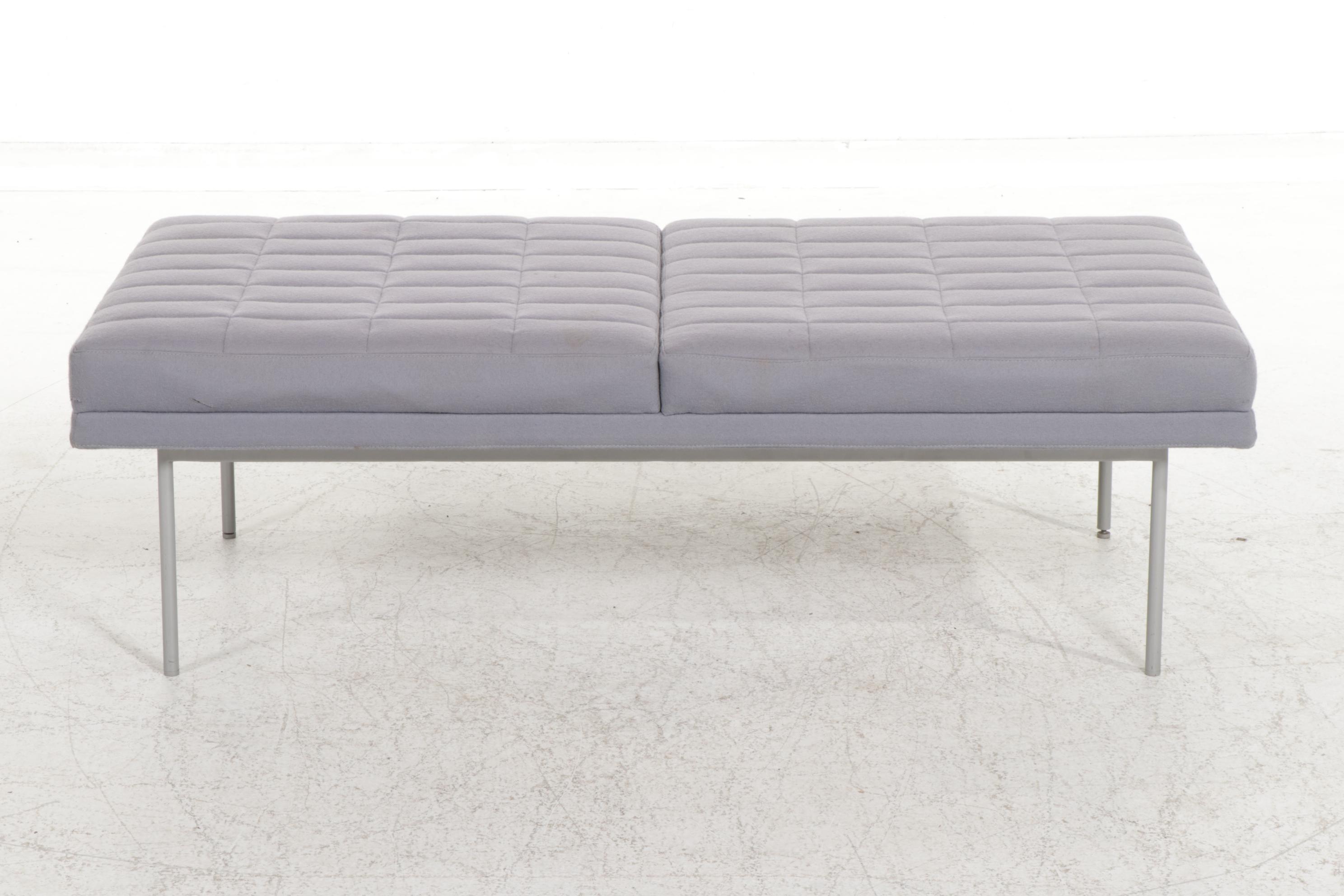 Geiger "HMI Collections" Tuxedo Lounge Bench in Quilted Upholstery