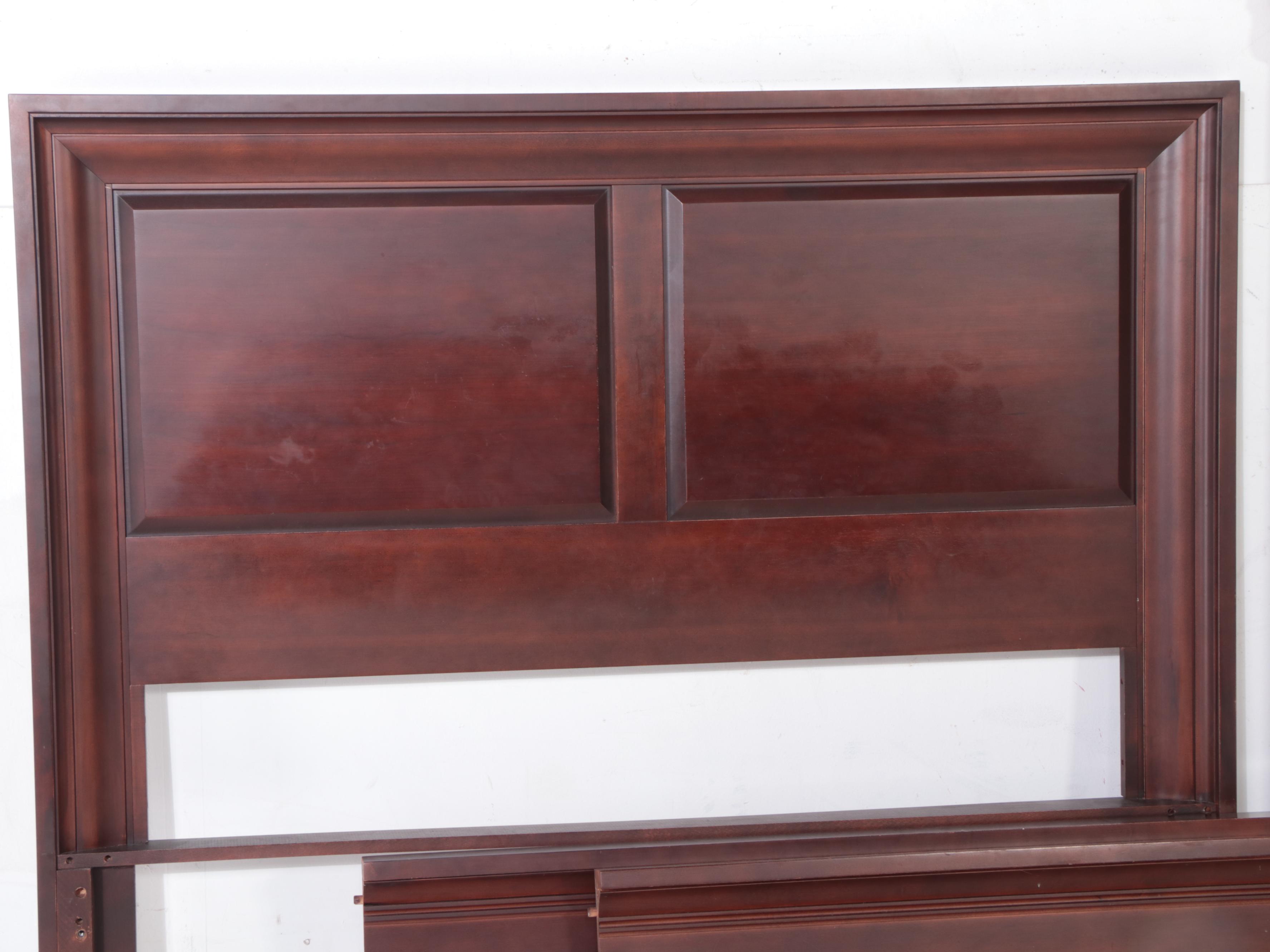 Shermag Inc. Hardwood Queen Size Bed Frame in Merlot Finish