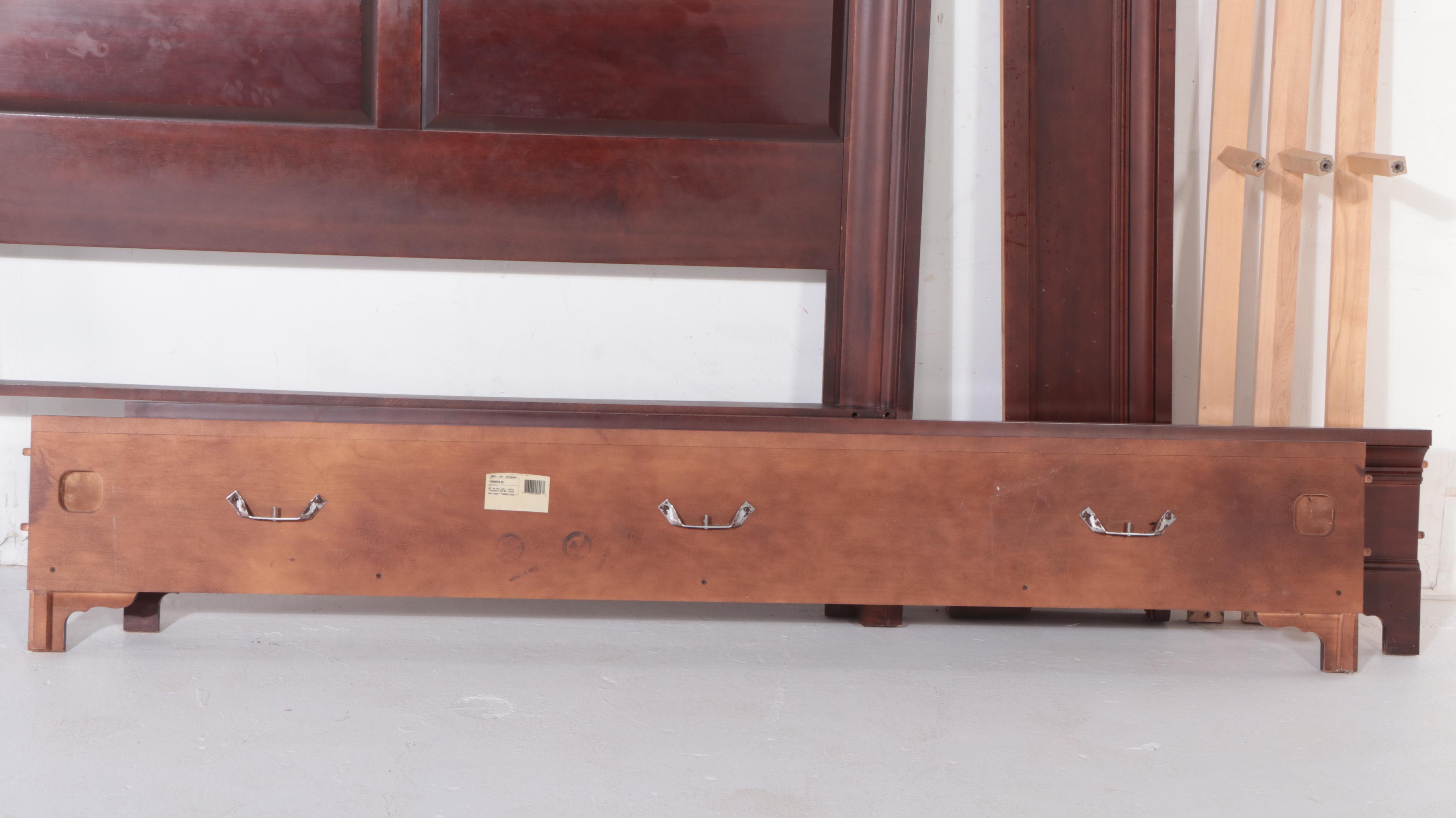 Shermag Inc. Hardwood Queen Size Bed Frame in Merlot Finish