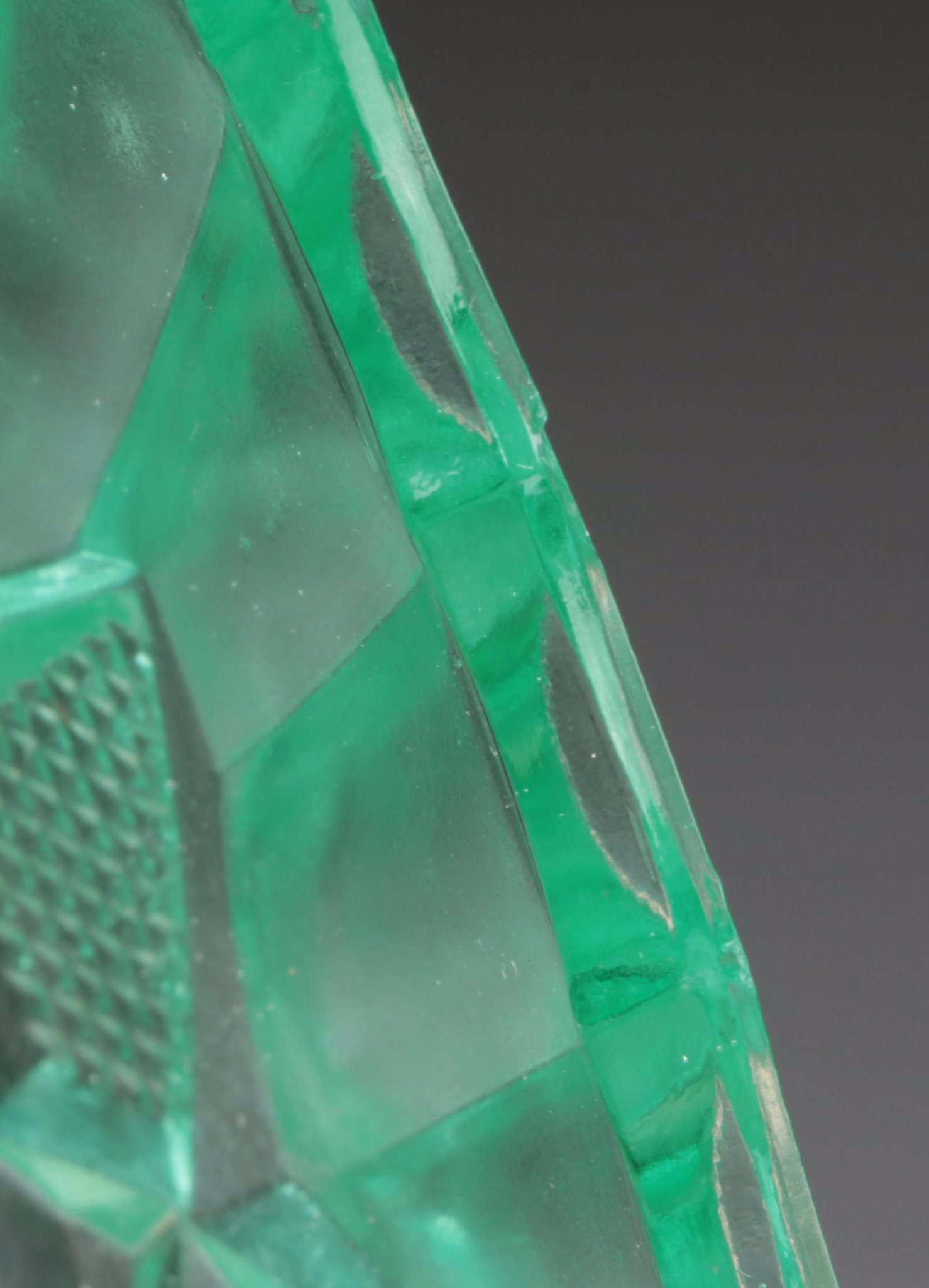 Westmoreland "Woolworth" Sugar Bowl and Other Green Glass Tableware, 20th C.