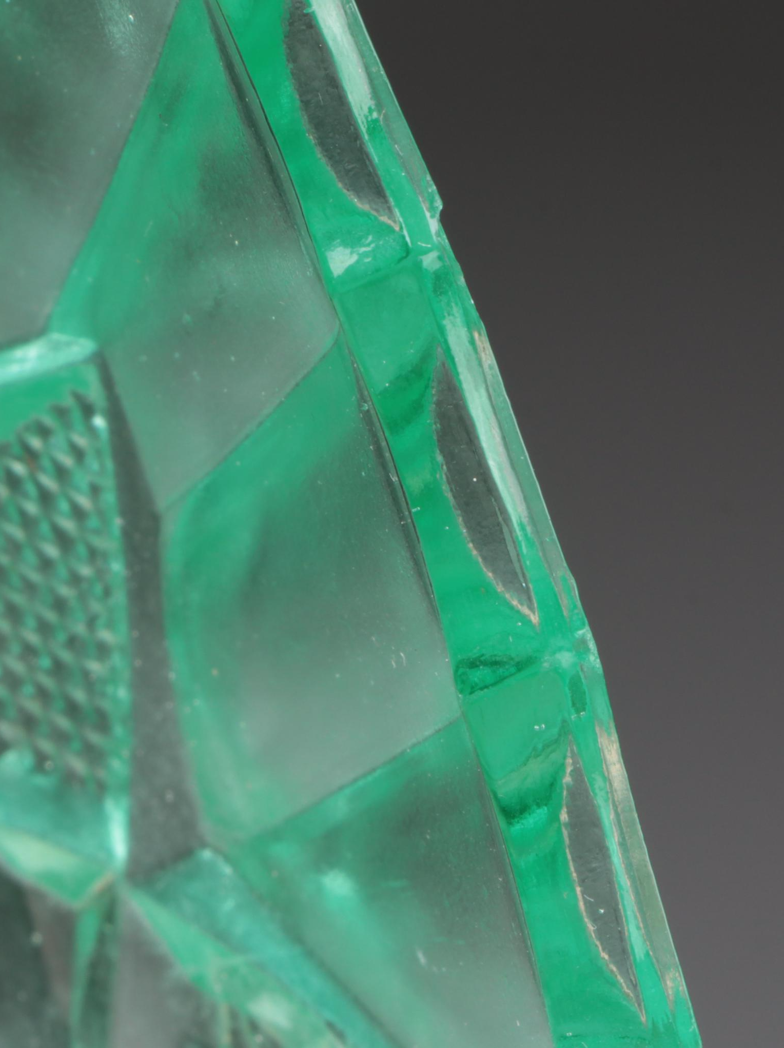 Westmoreland "Woolworth" Sugar Bowl and Other Green Glass Tableware, 20th C.