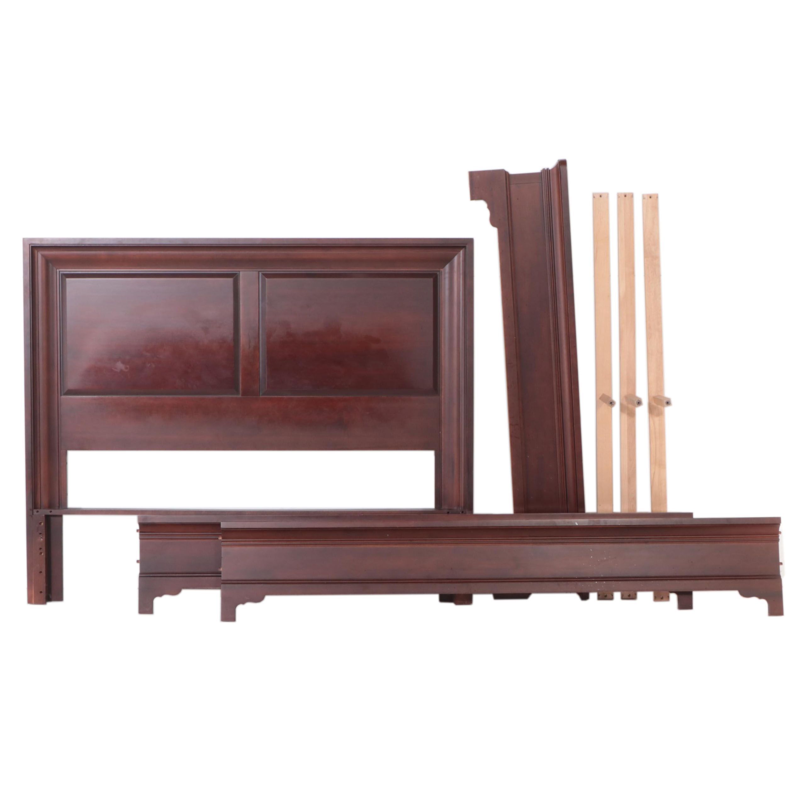 Shermag Inc. Hardwood Queen Size Bed Frame in Merlot Finish