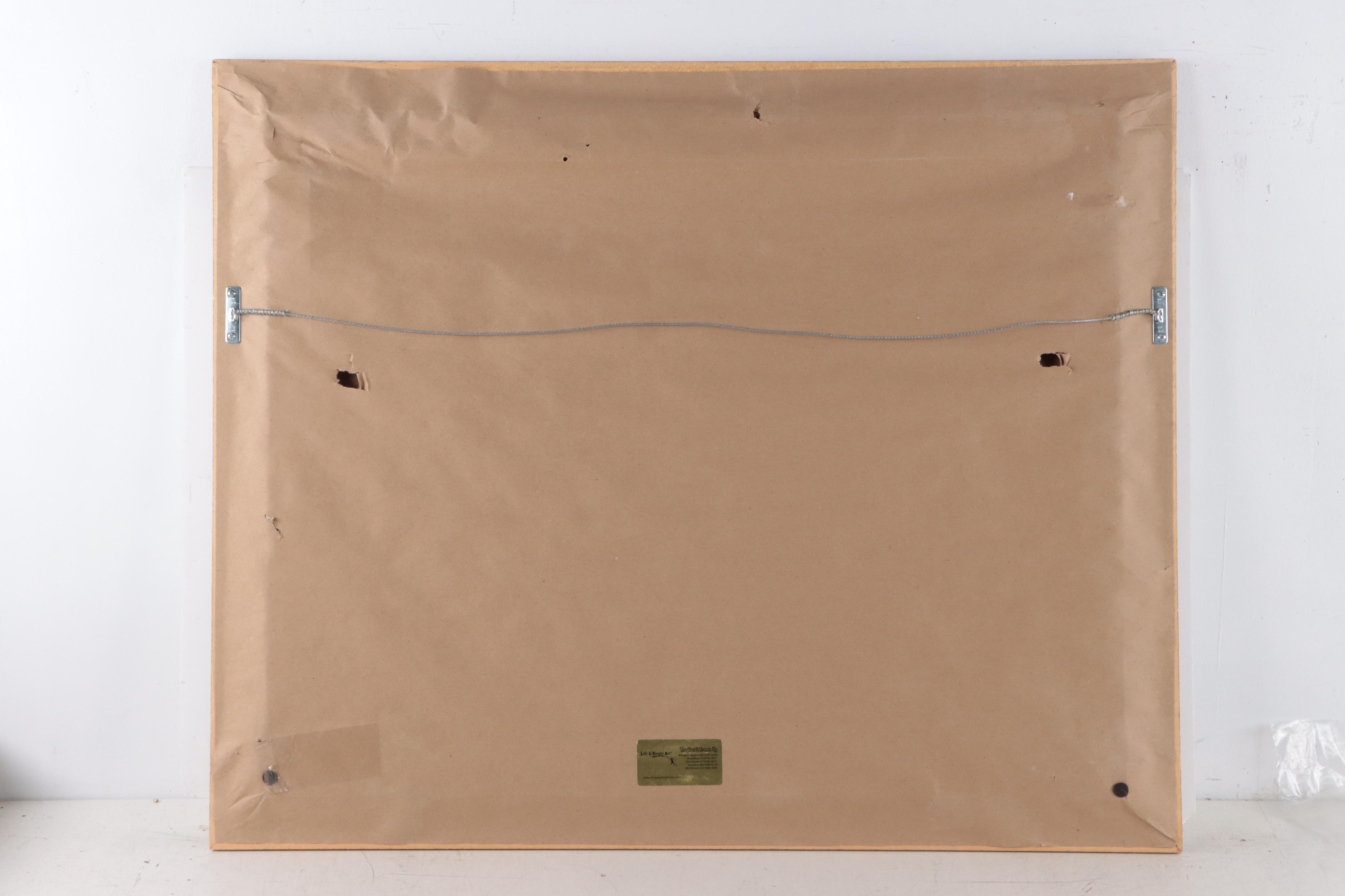 Modernist Oil Painting of Nude Sitting by Lake