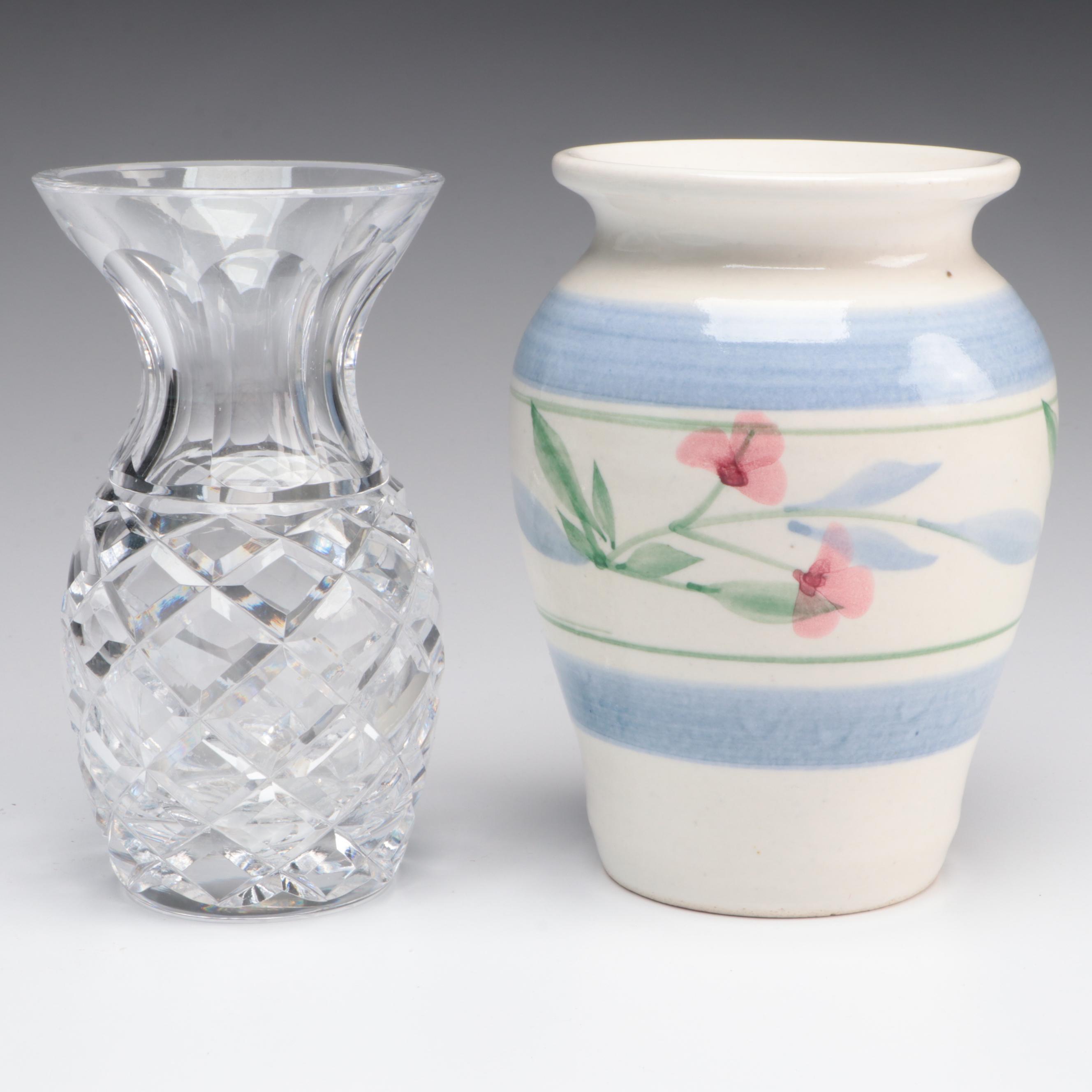 Spode "Baking Days Blue" Covered Casserole with Waterford Vase and More