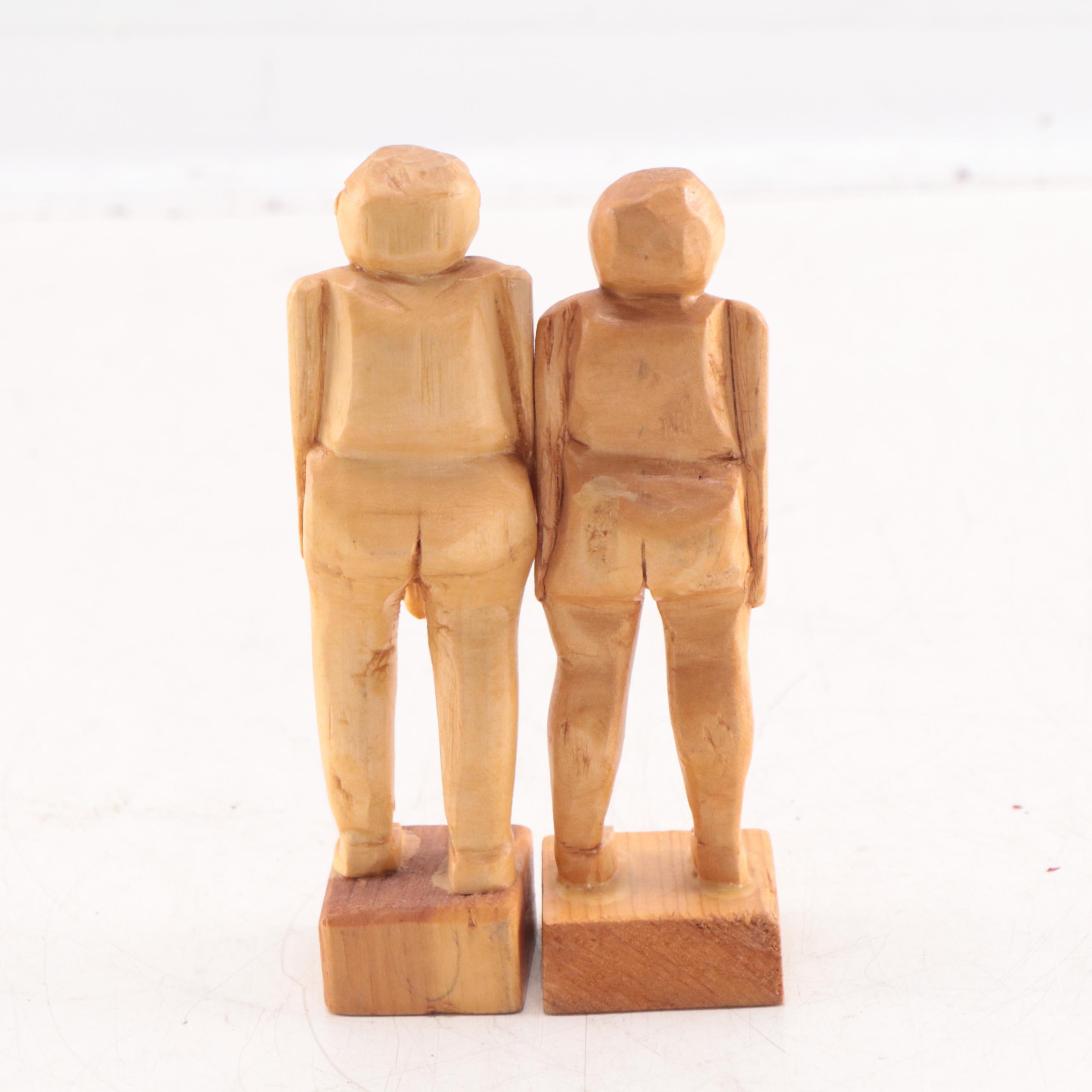 Hugo Folk Art Wooden Figurines, 1986