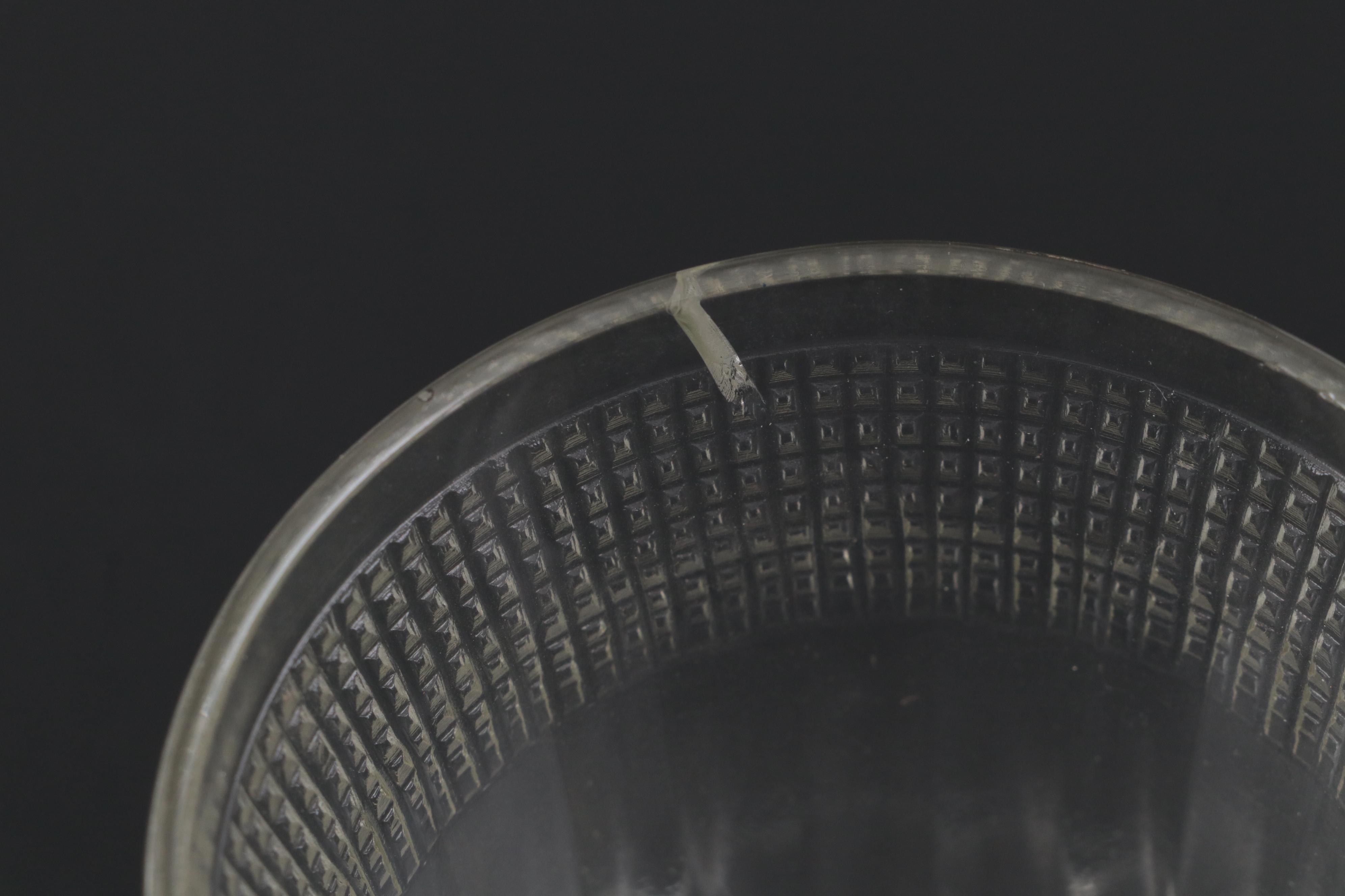 Waffle Cut Optic Glass Tumblers and Other Pitcher, 20th Century