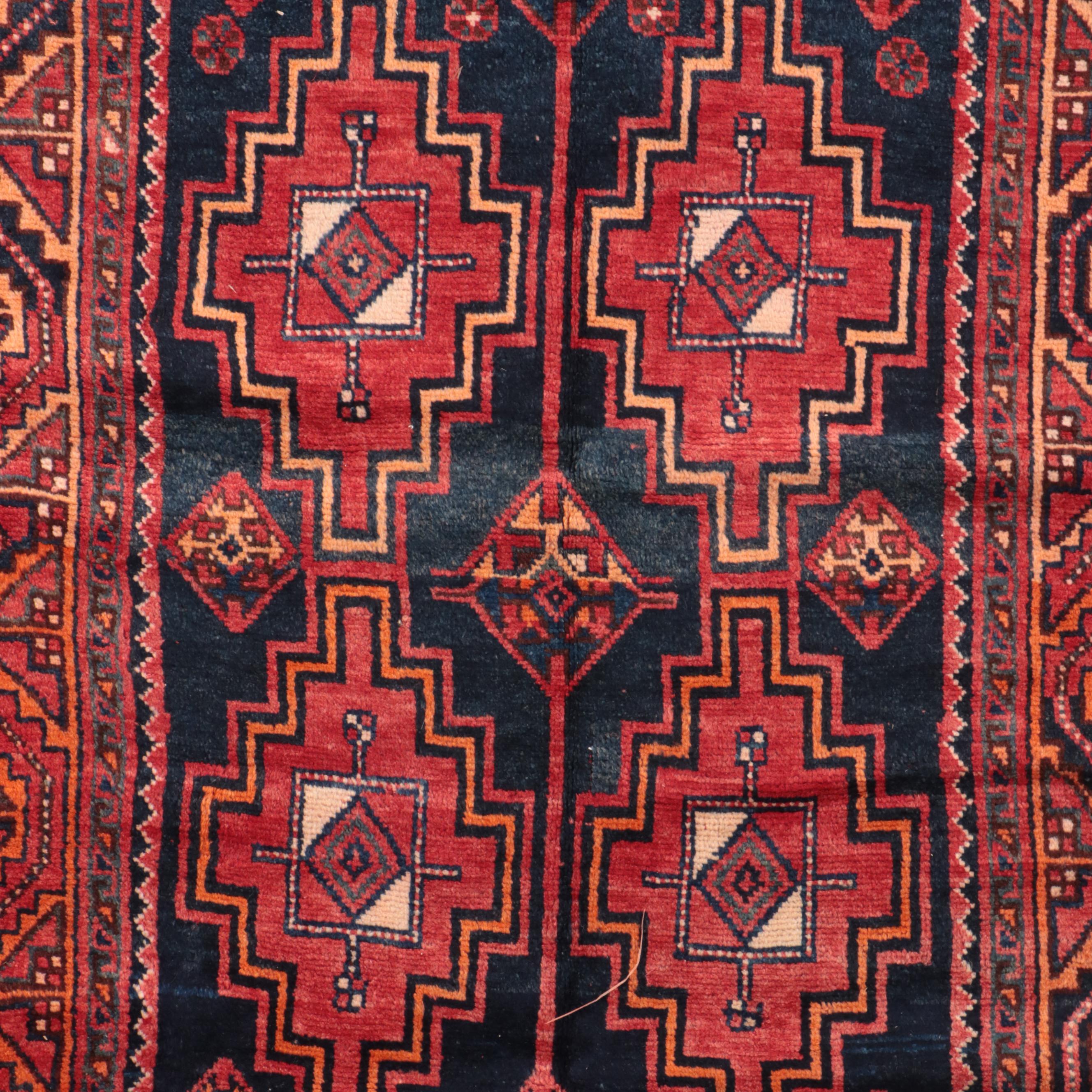 4'1 x 8'4 Hand-Knotted Persian Quchan Area Rug