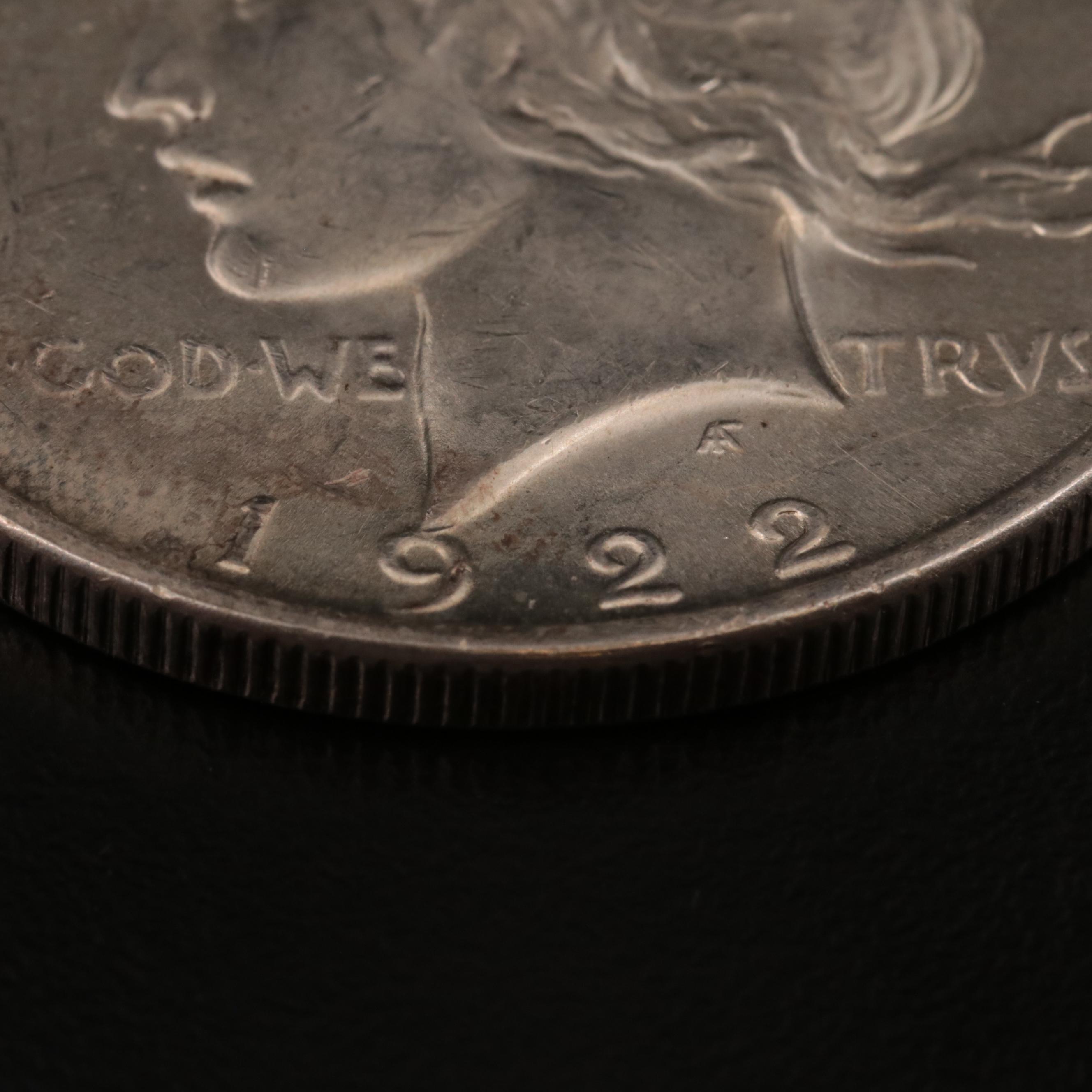 Uncirculated 1922 Peace Dollar