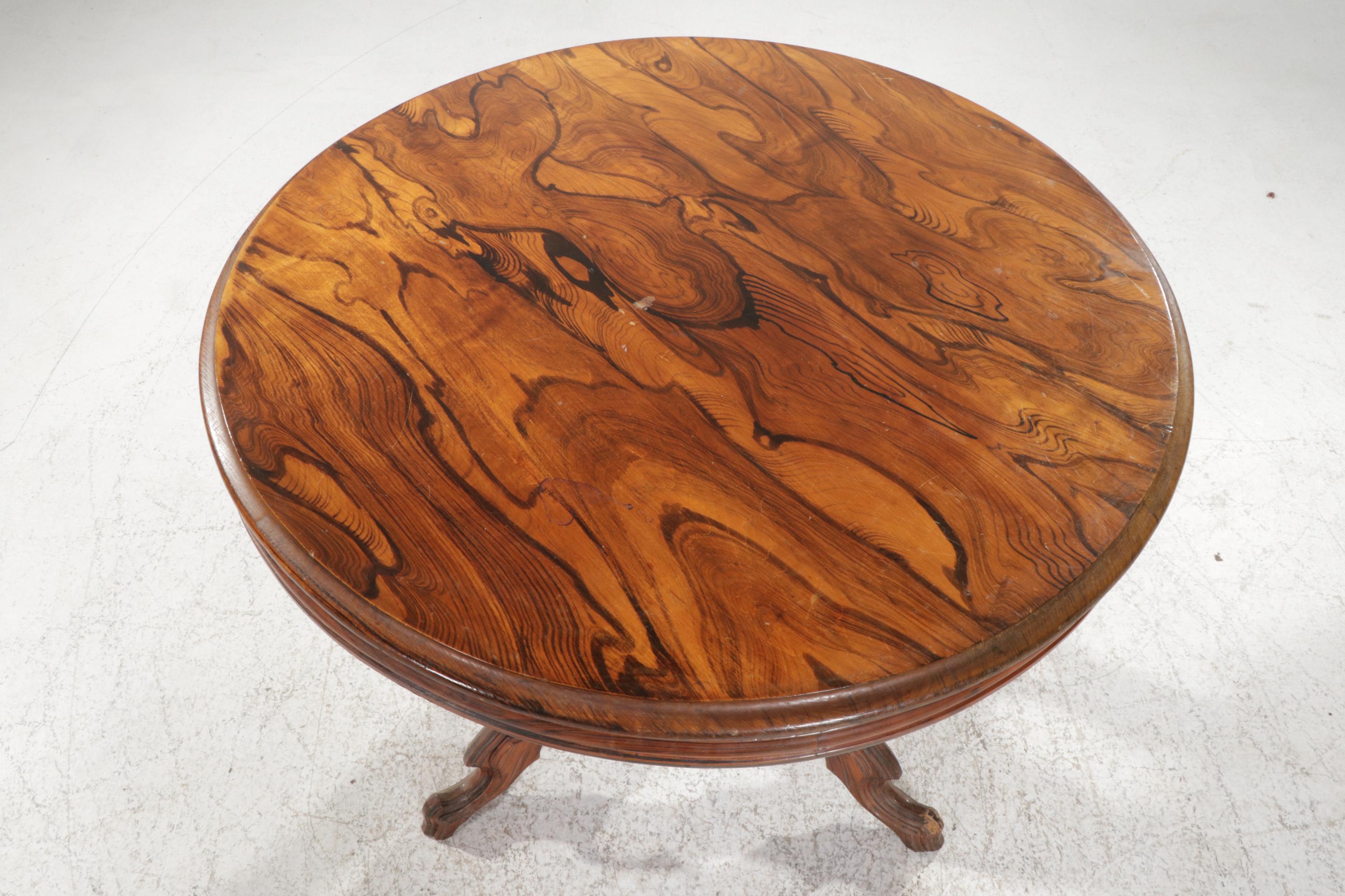 Victorian Grain-Painted Center Table, Late 19th Century