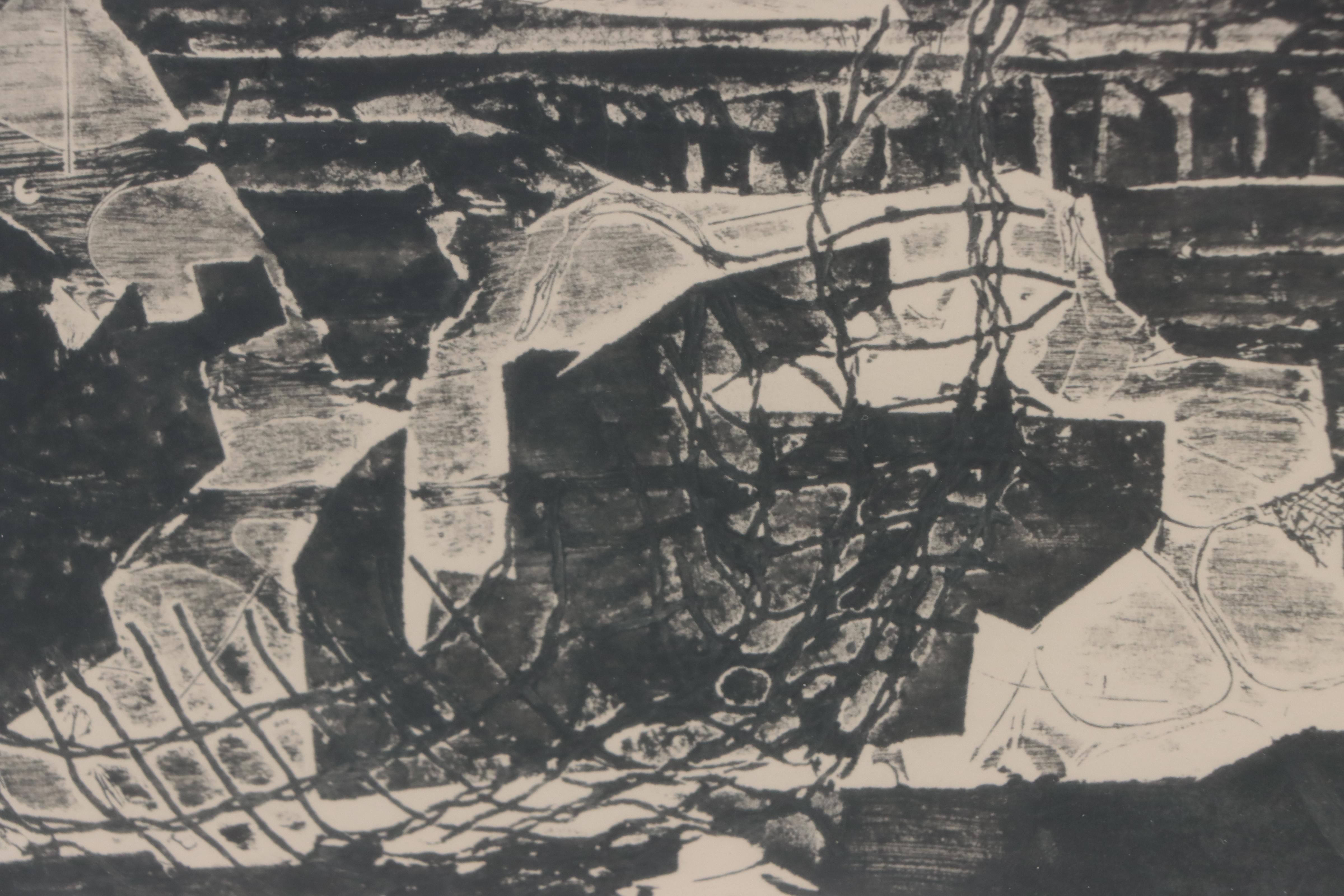 Collagraph of Abstract Composition, 1962