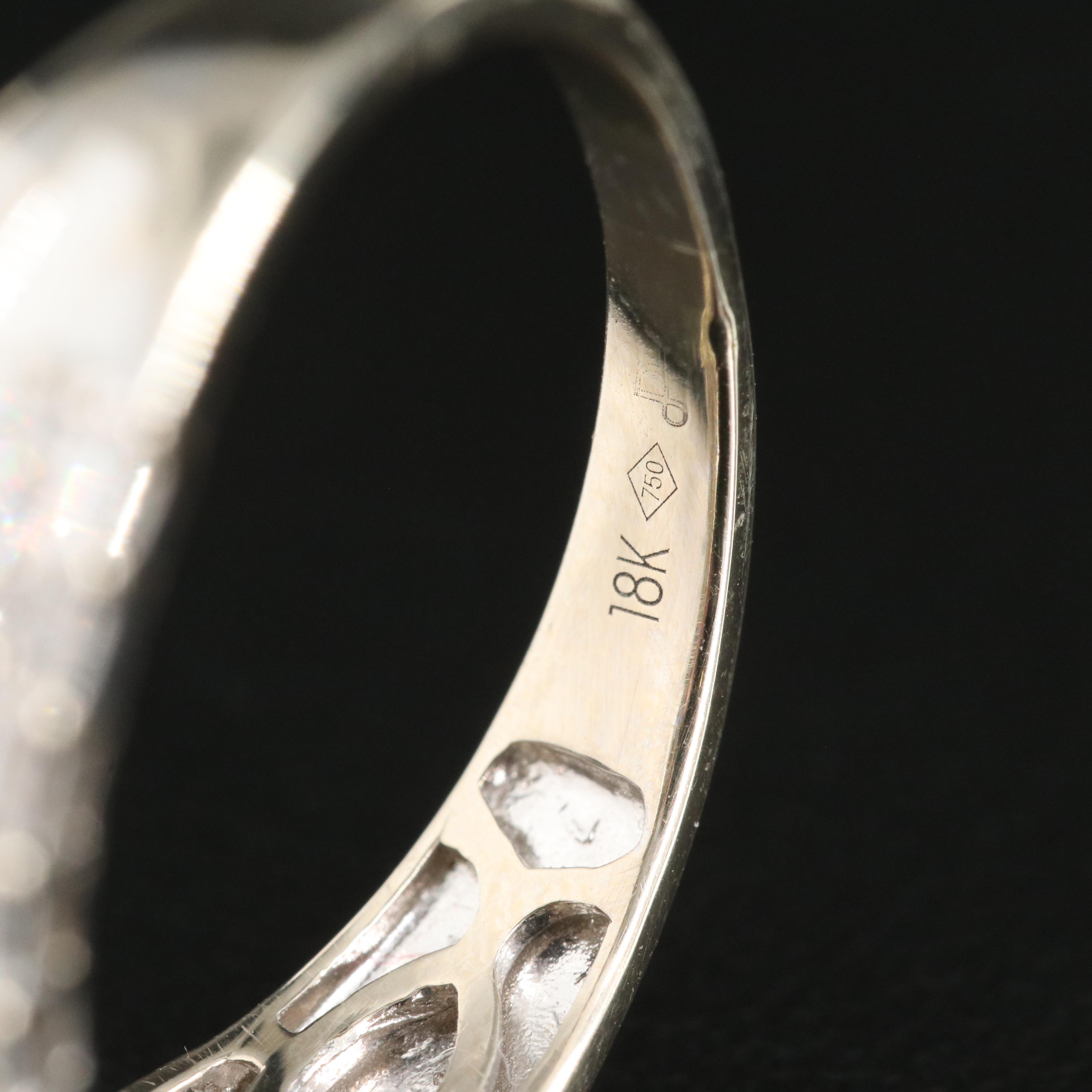 18K 5.93 CTW Diamond Ring with IGI Report and Platinum Head