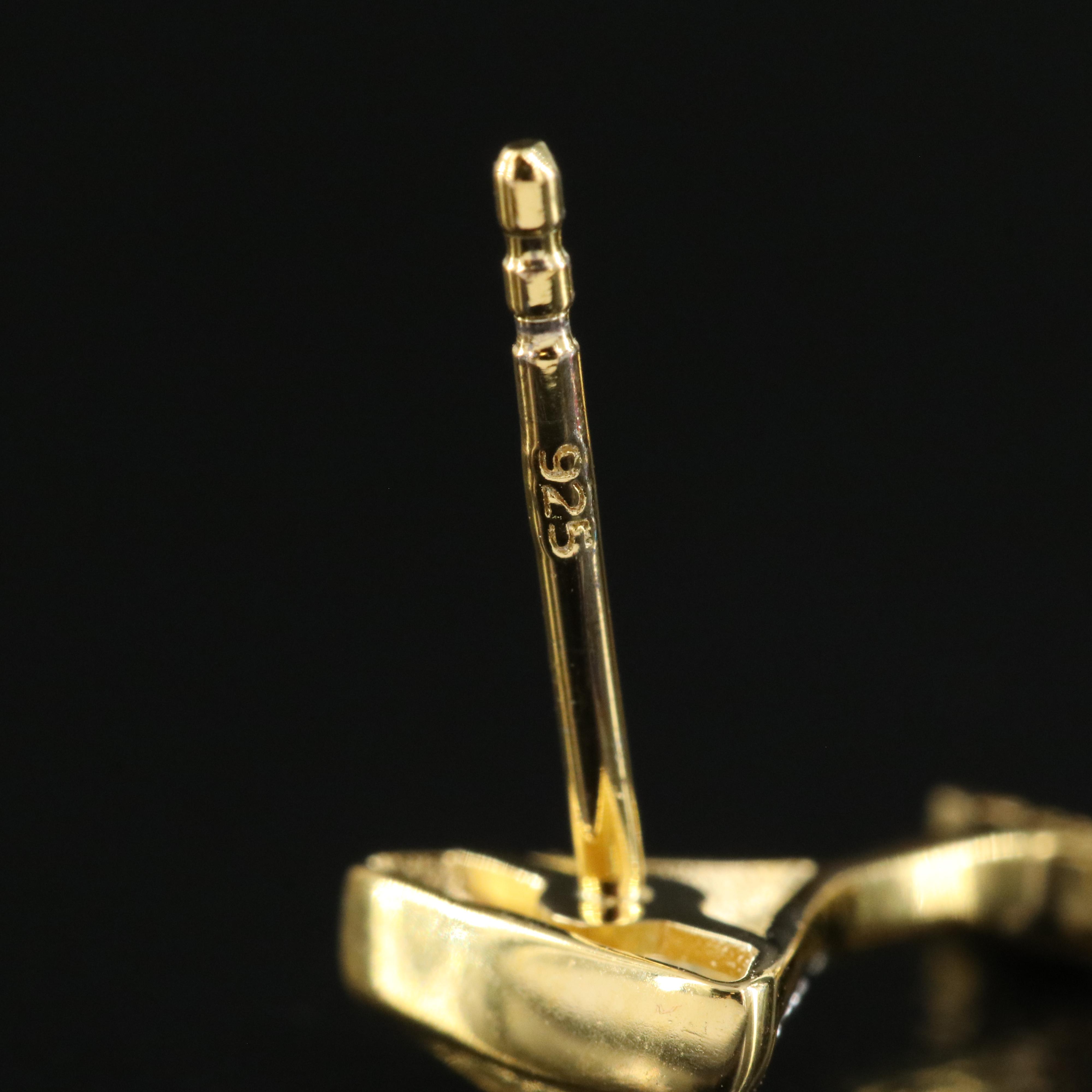 Sterling Diamond Martini Stud Earrings