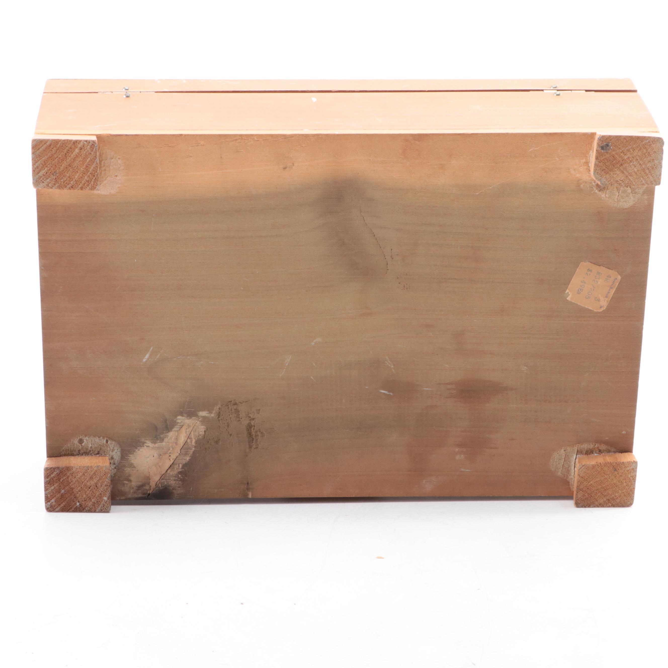 Wood Vanity Box with Other Decorative Wood Box and Cast Iron Bookends