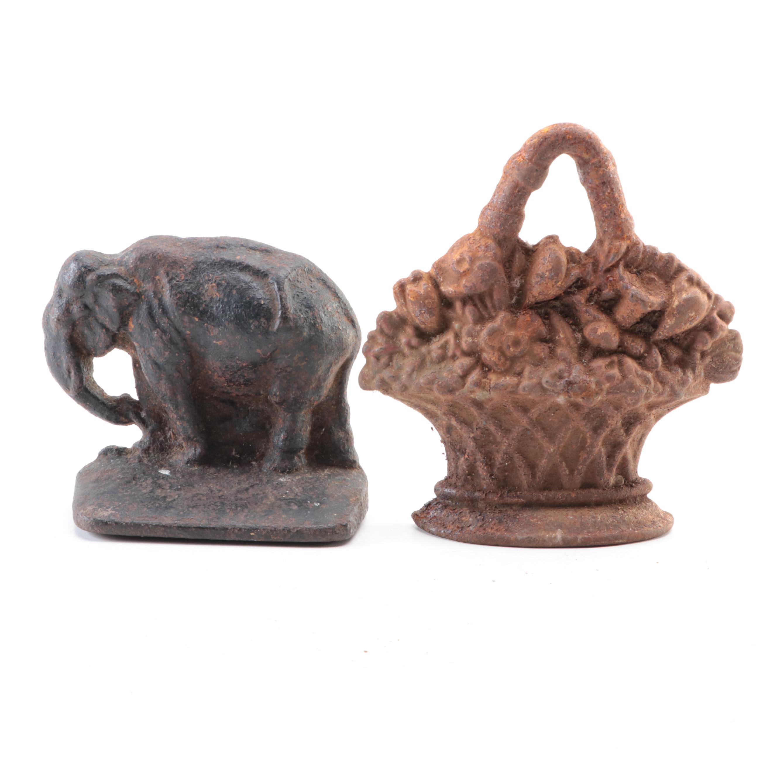 Wood Vanity Box with Other Decorative Wood Box and Cast Iron Bookends