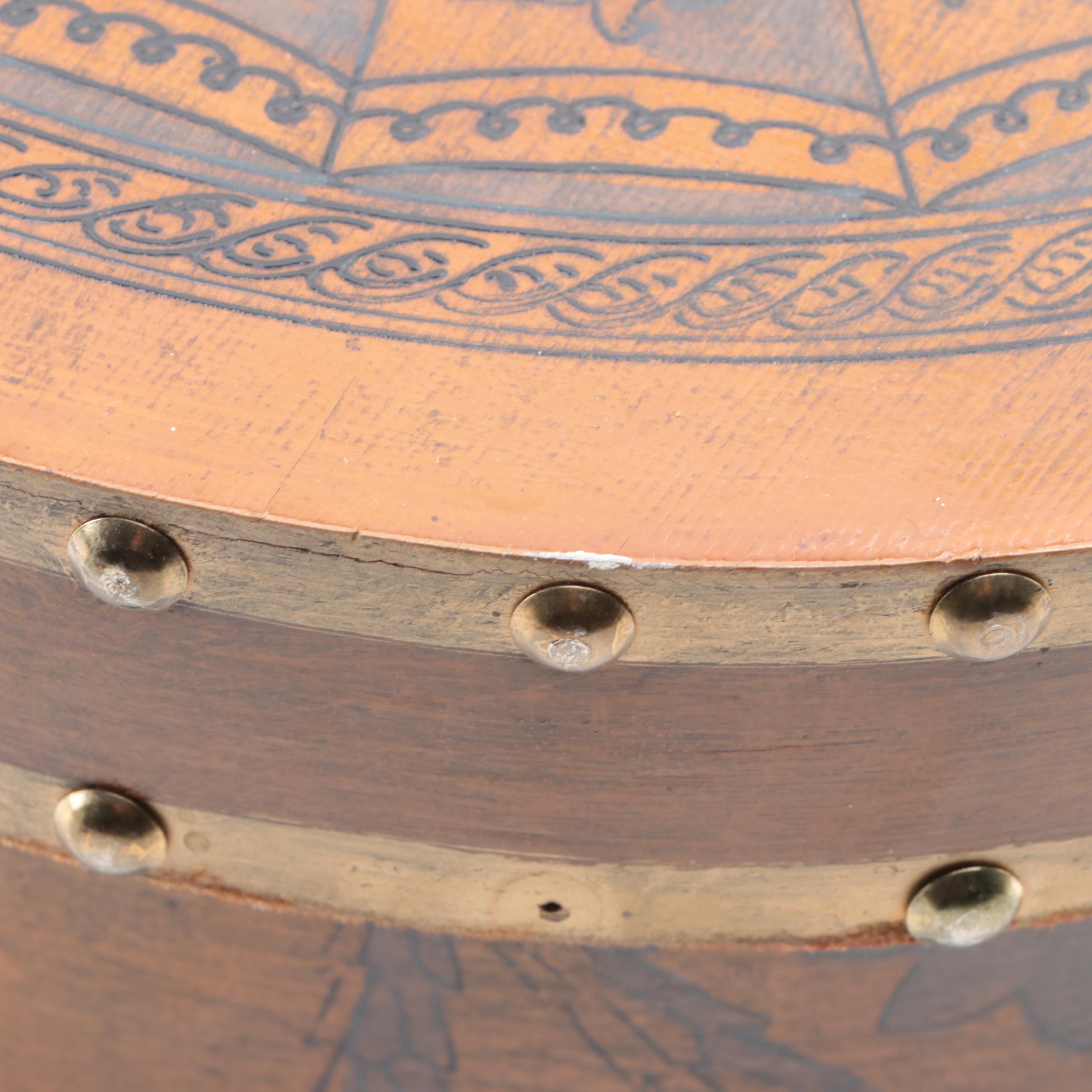 Wood Vanity Box with Other Decorative Wood Box and Cast Iron Bookends