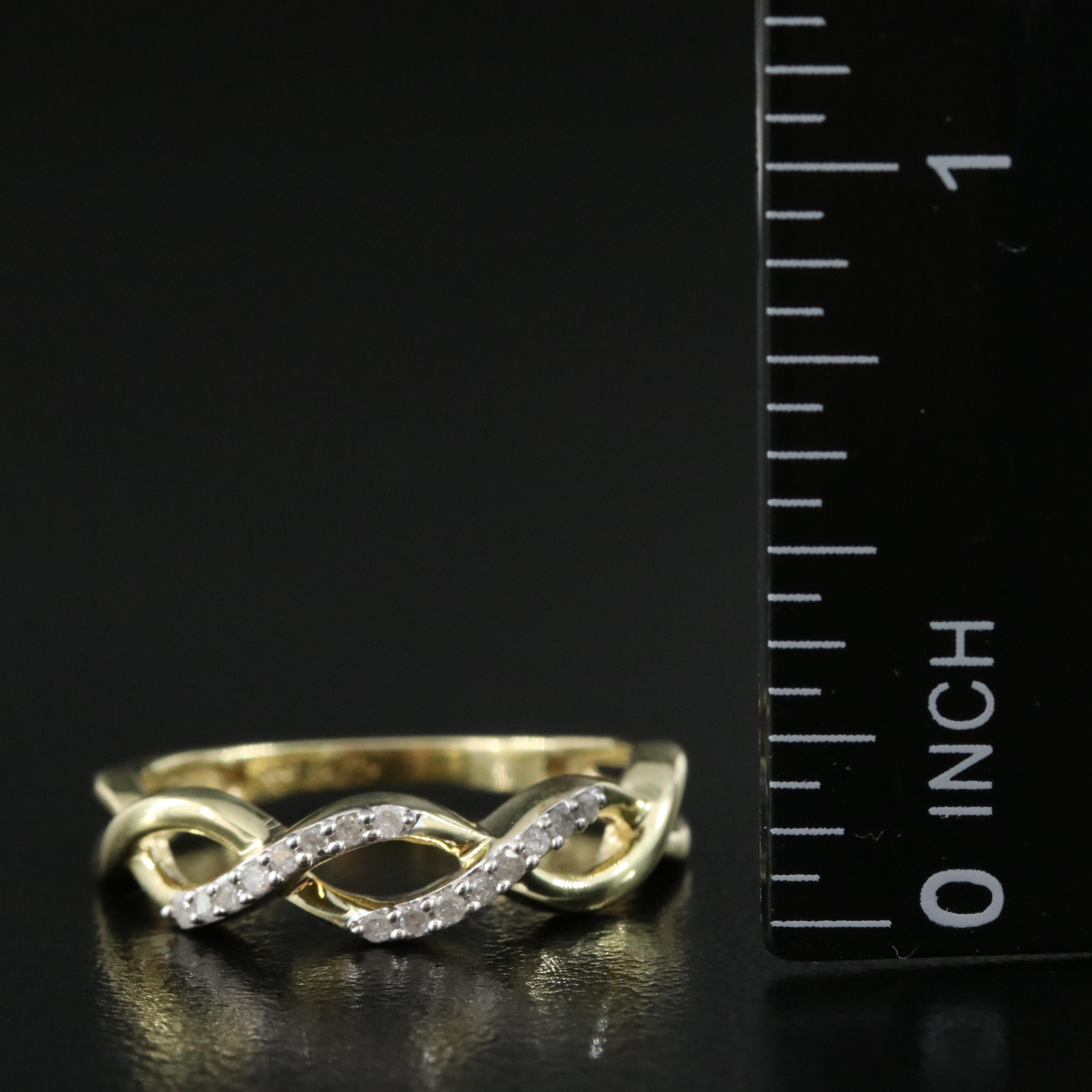 Sterling Diamond Braided Band