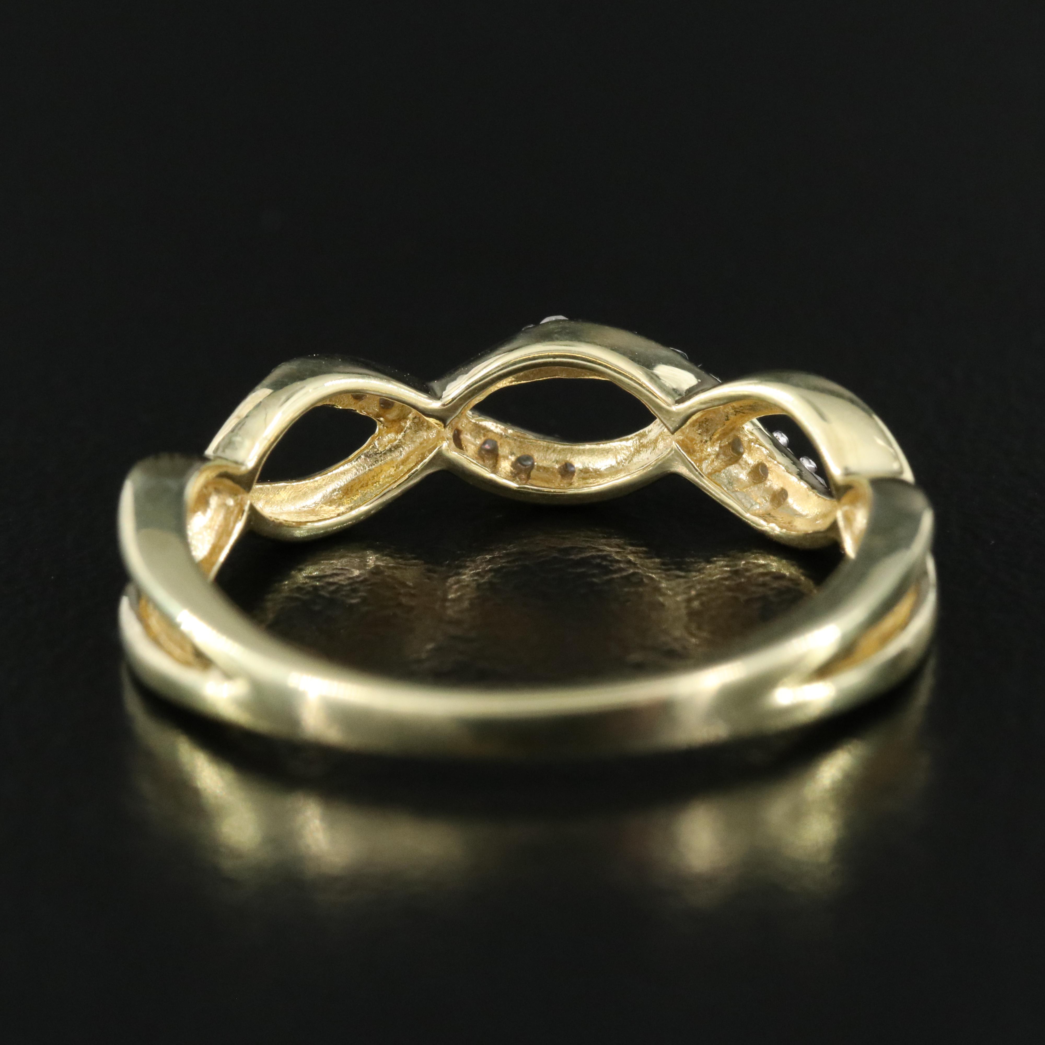 Sterling Diamond Braided Band