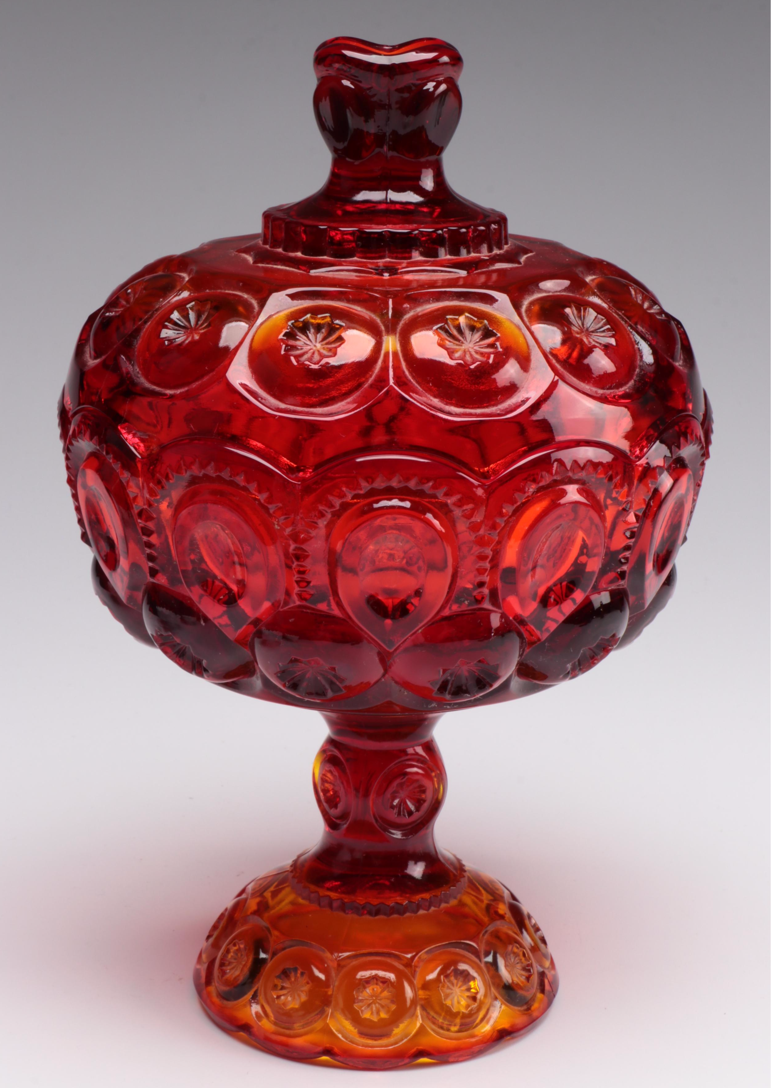 Fenton Milk Glass Centerpiece Candle Holders and Other Moon and Stars Compote