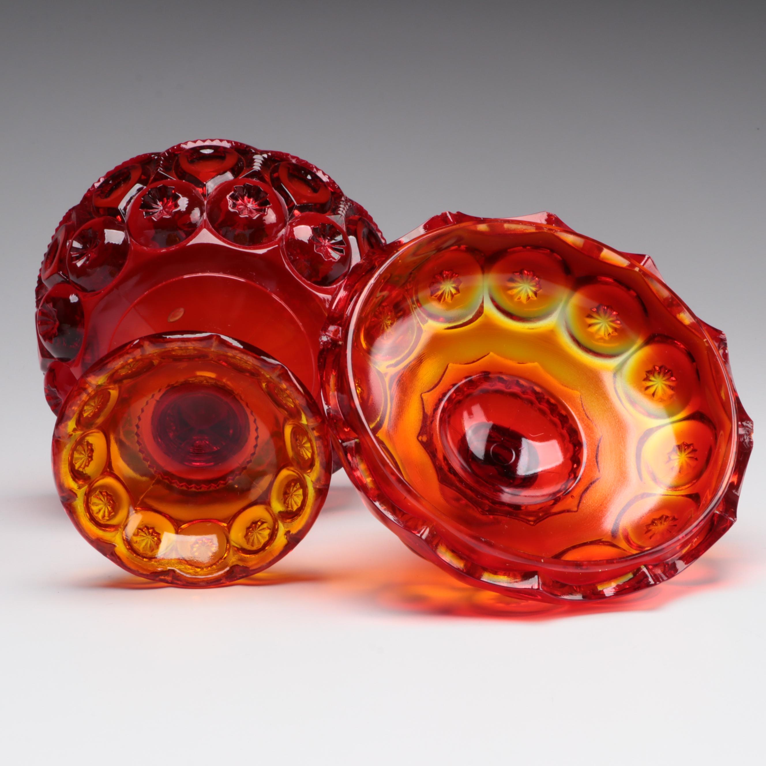 Fenton Milk Glass Centerpiece Candle Holders and Other Moon and Stars Compote