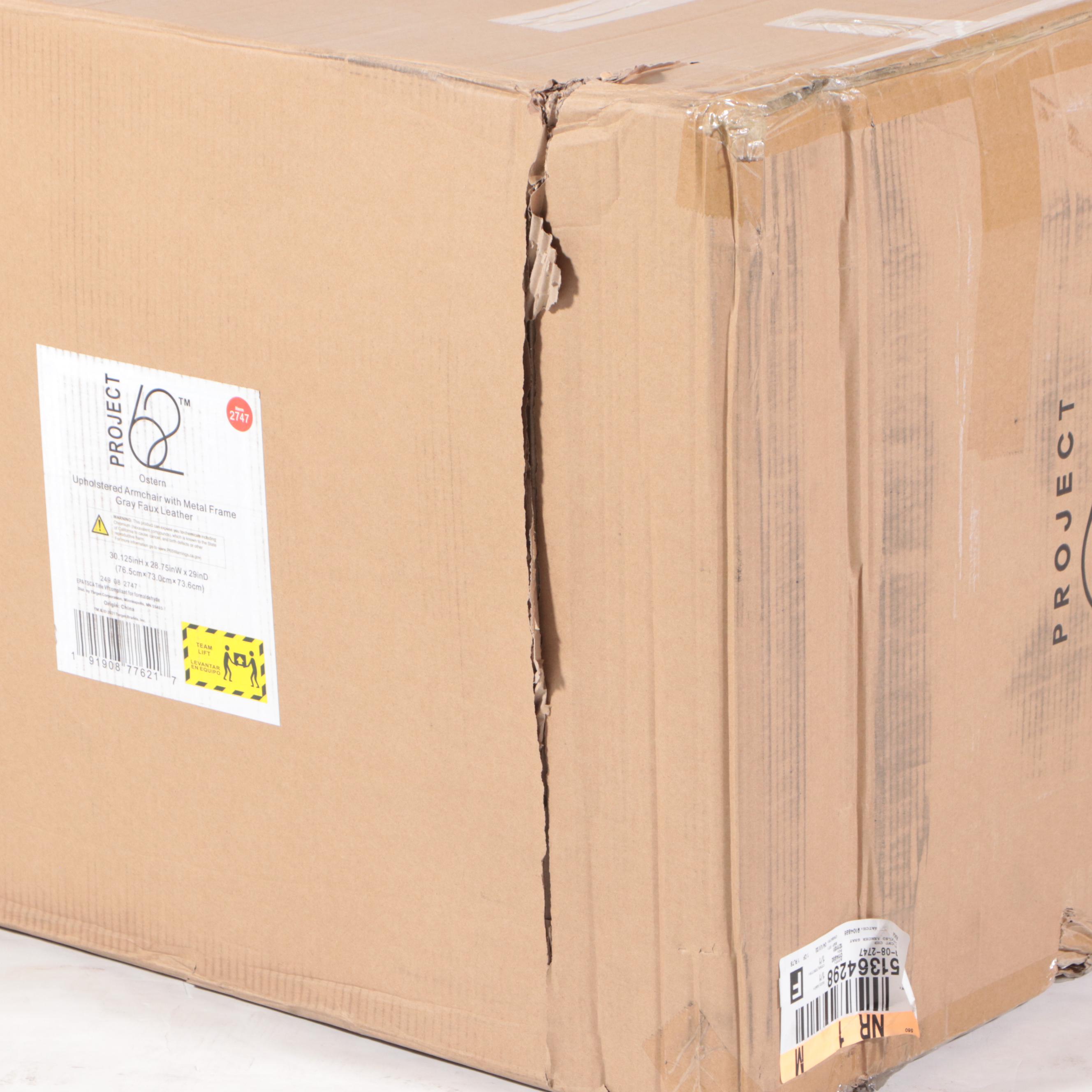 Project 62 Ostern Upholstered Armchair with Metal Frame