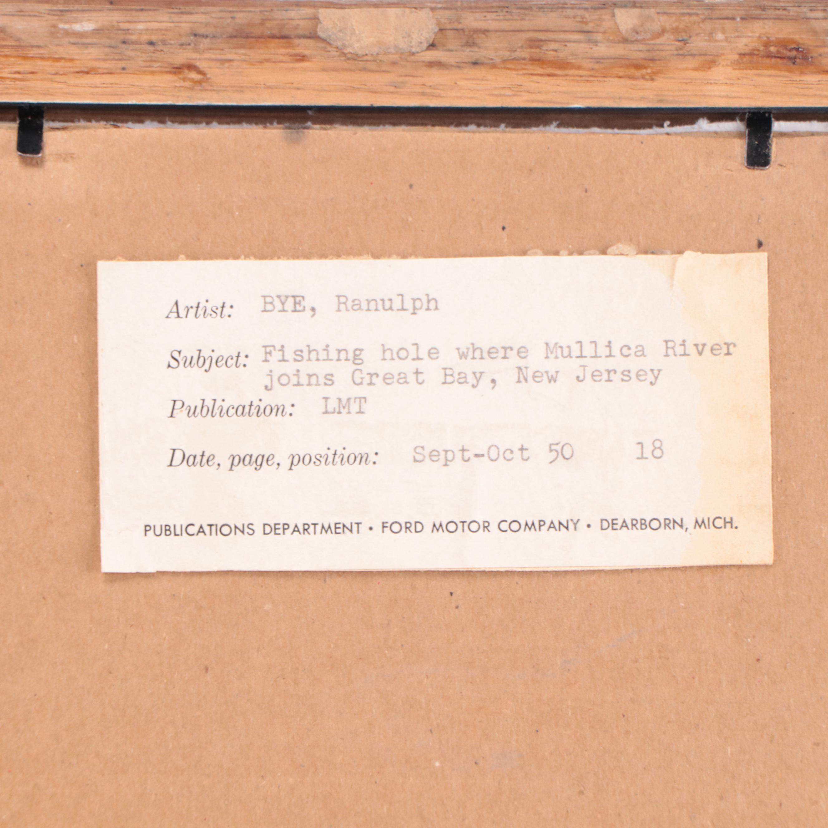 Ranulph Bye Coastal Landscape Watercolor Painting, 1950