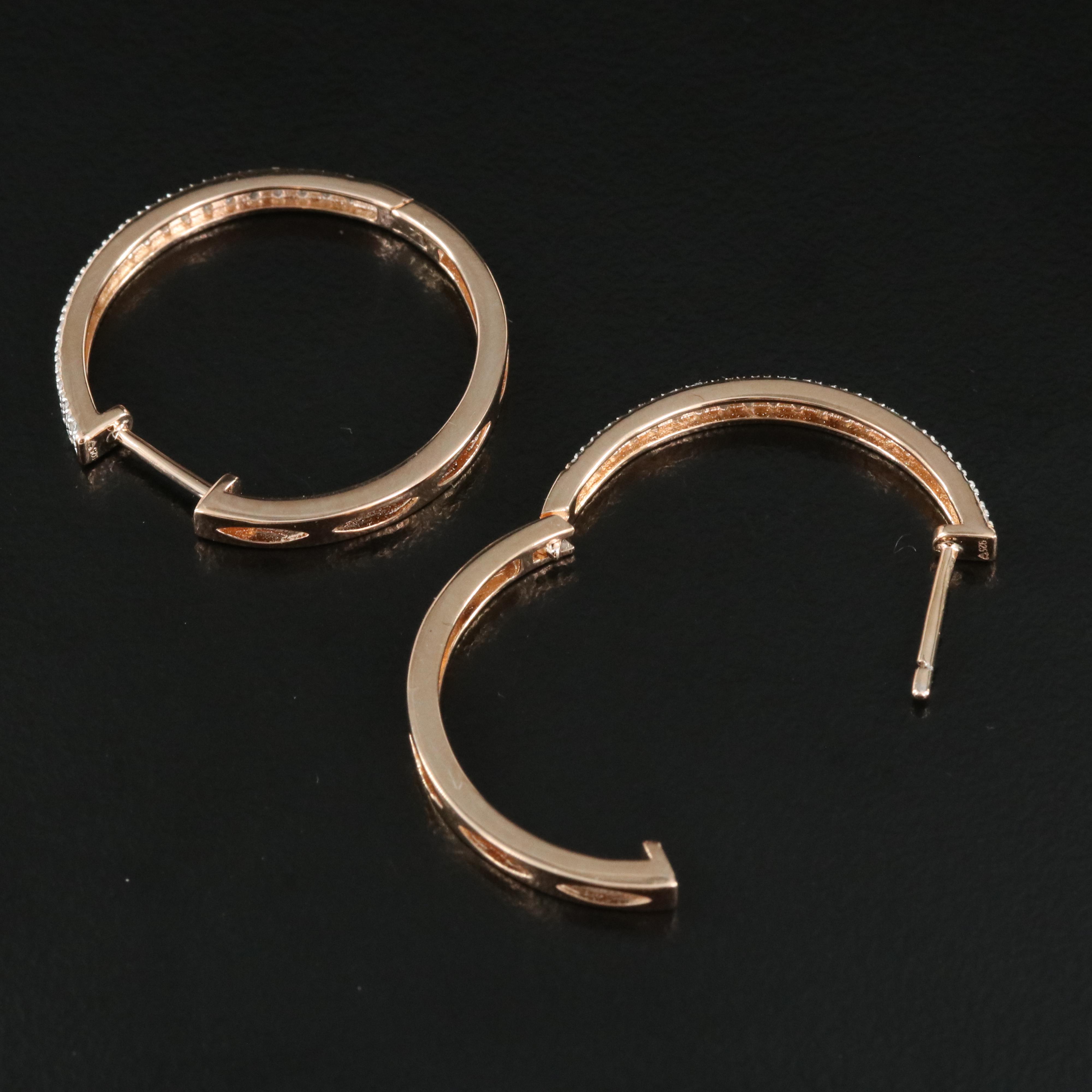 Sterling Double Row Hoop Earrings