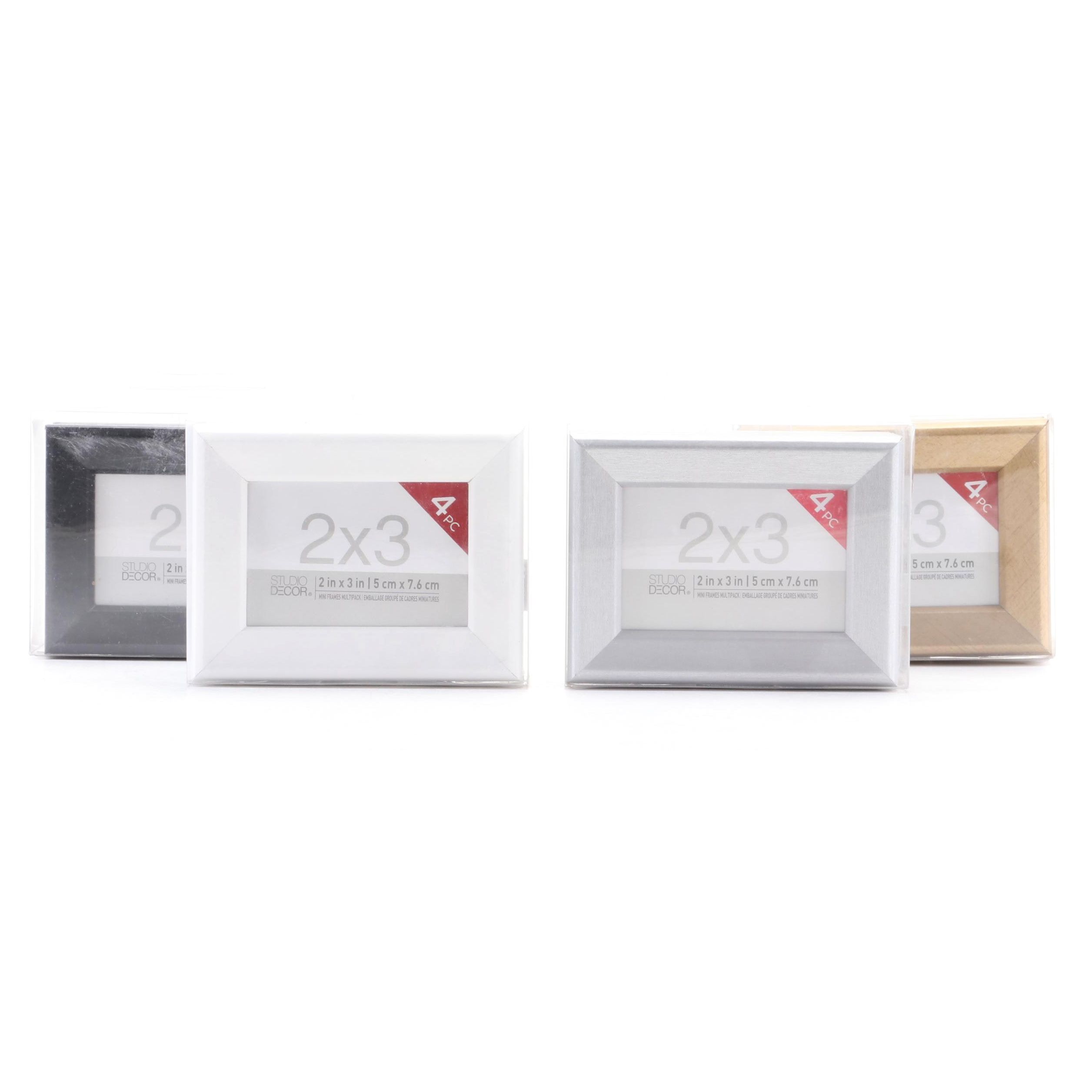 Four 4-piece Studio Decor 2x3 Picture Frame Packs