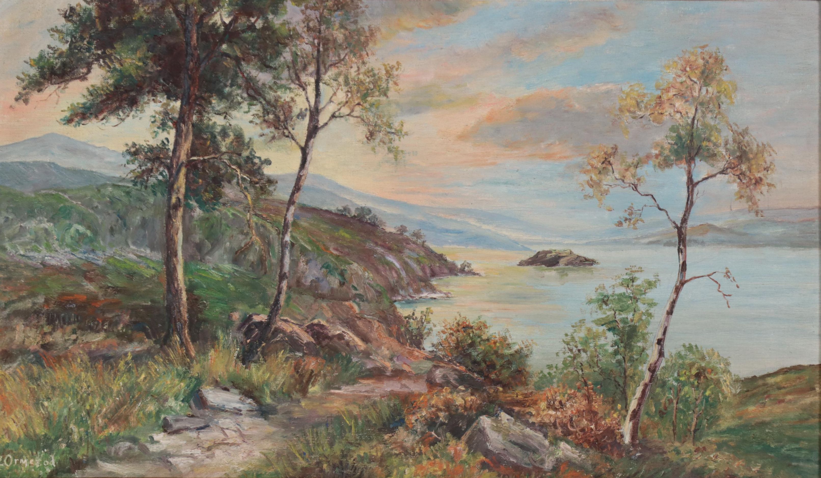 Landscape Oil Painting of Bay