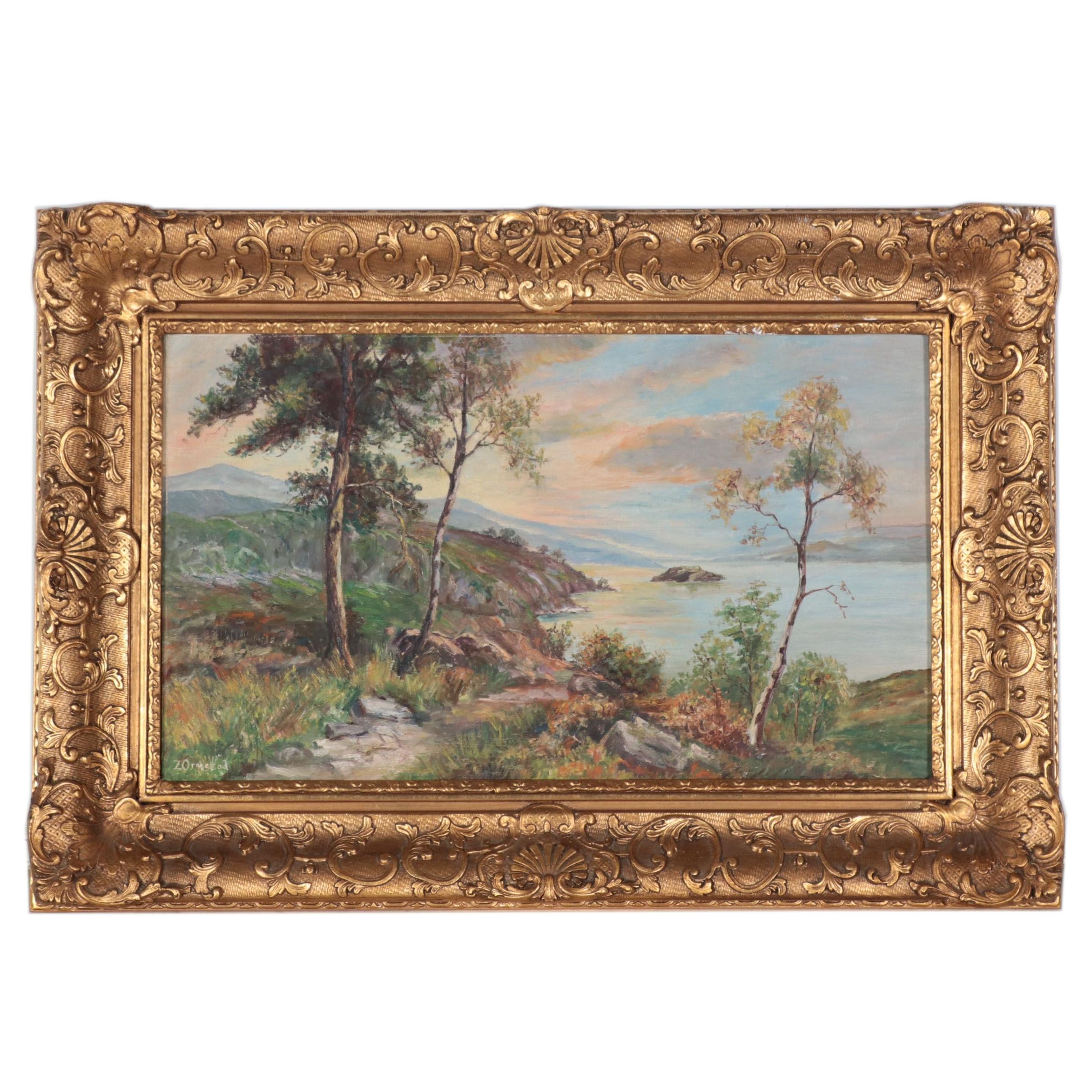 Landscape Oil Painting of Bay