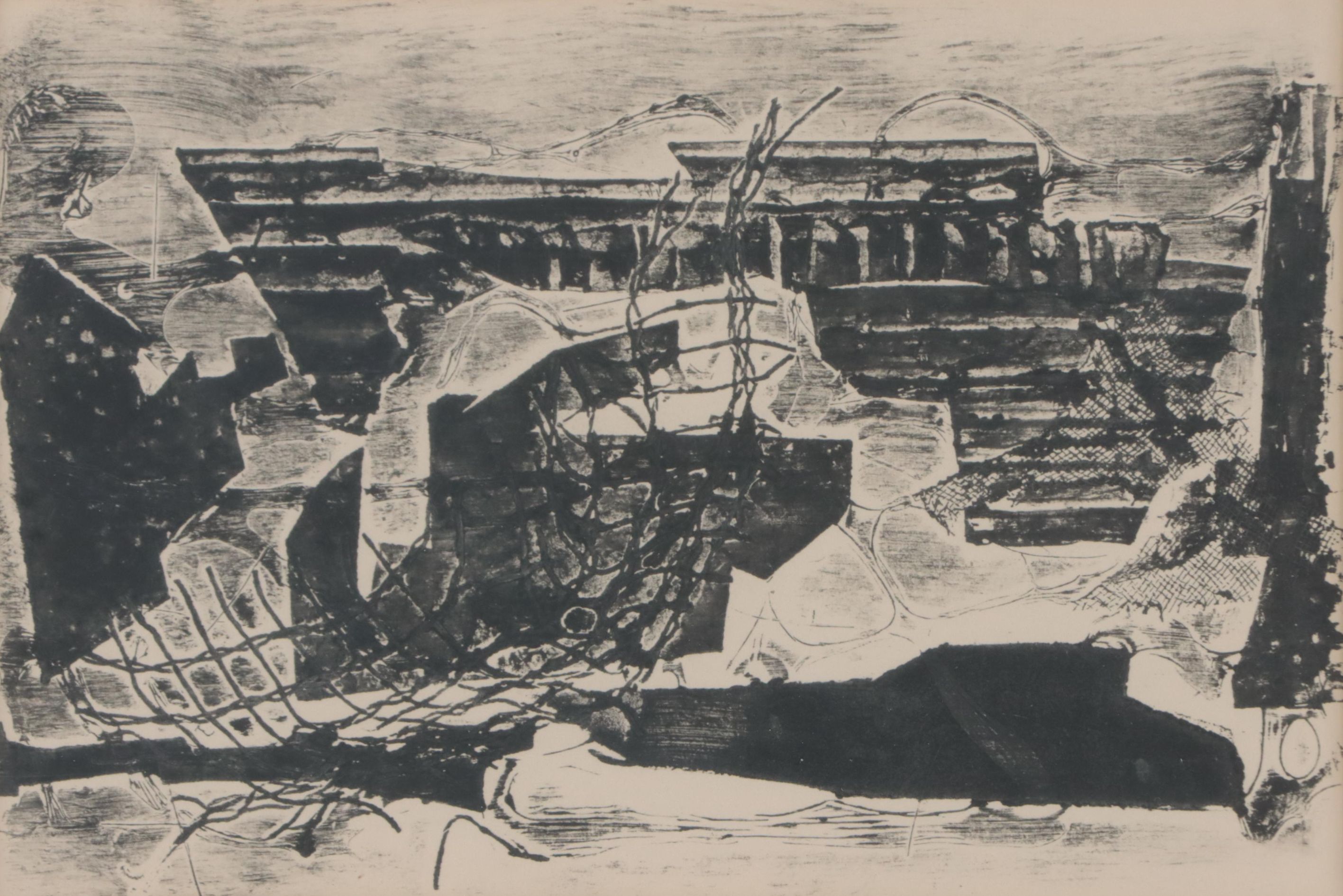 Collagraph of Abstract Composition, 1962