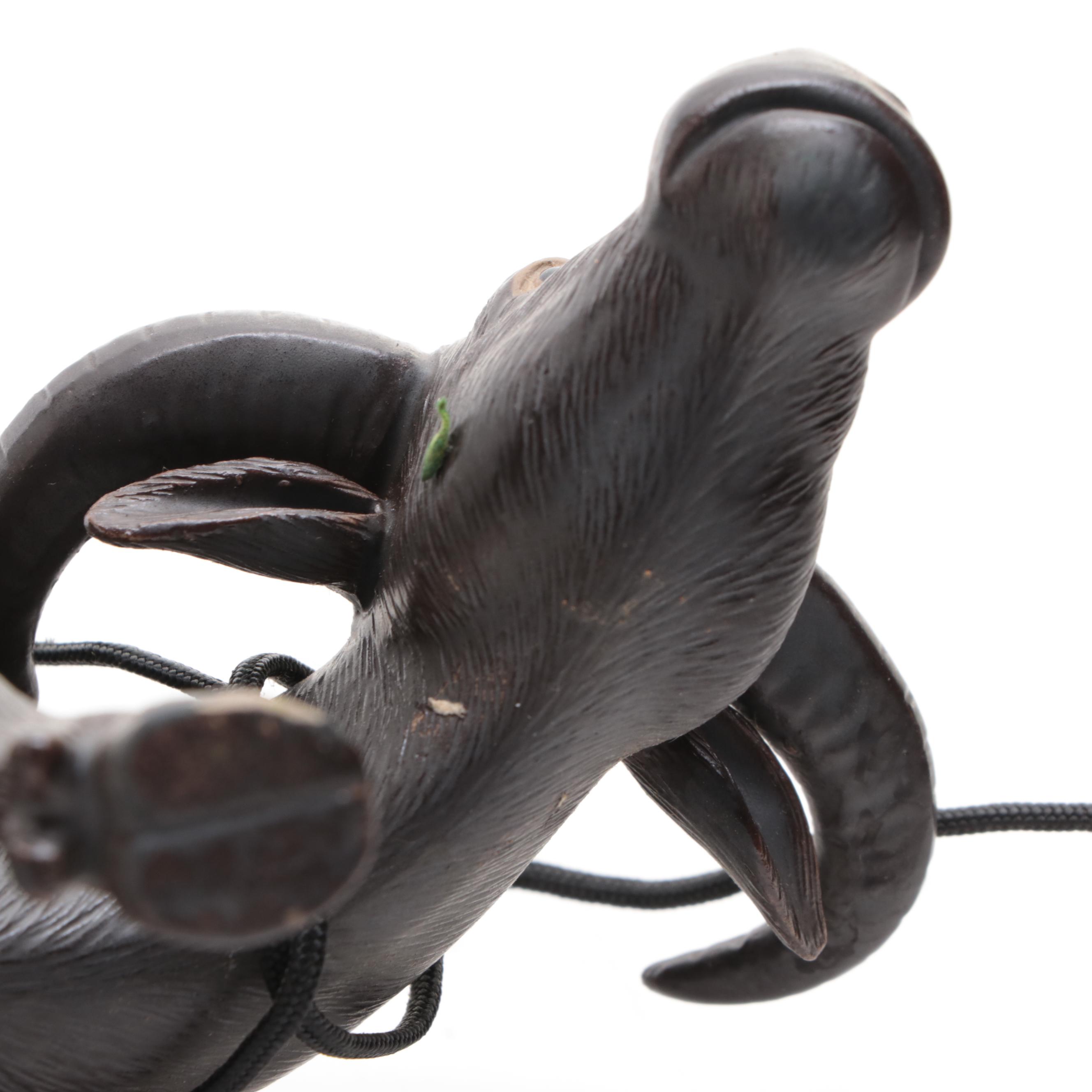 Chinese Shiwan Pottery Figurines of Boy and Girl Riding Water Buffalo