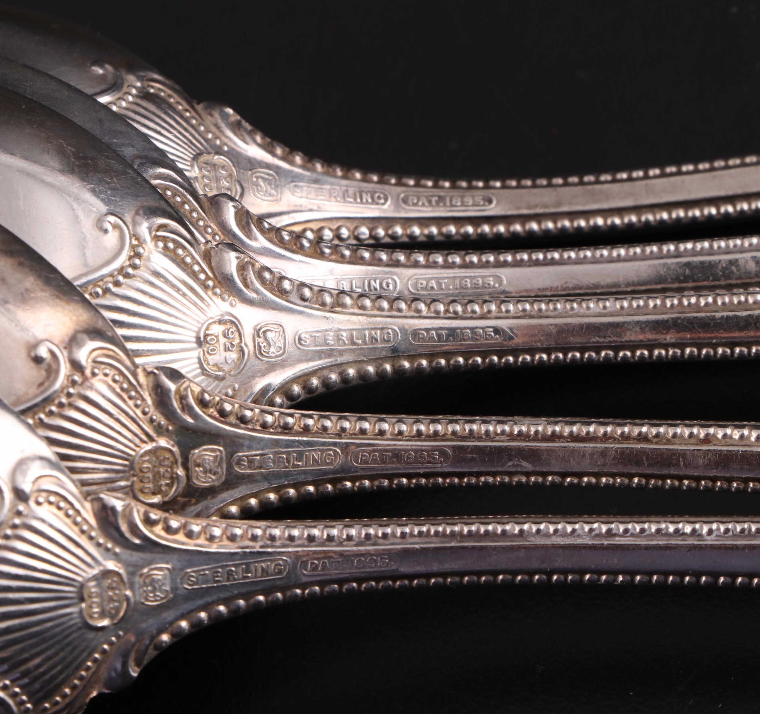 Towle "Old Colonial" Sterling Silver Flatware with Coin Silver Ladle and Others