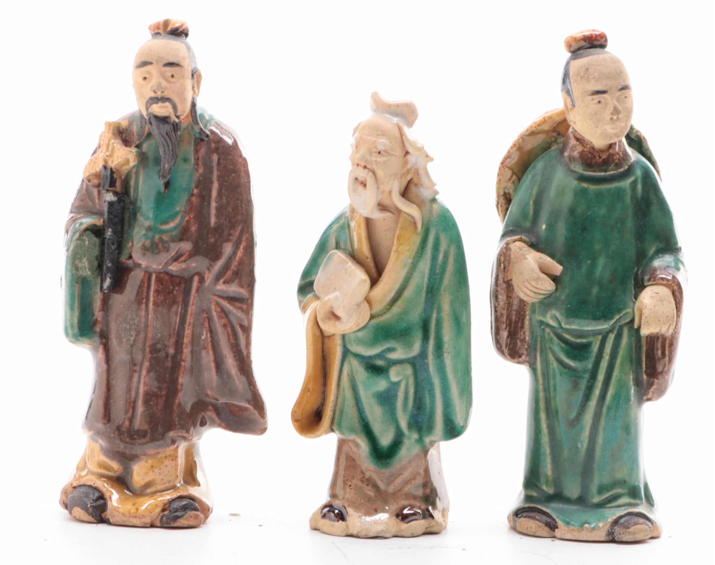 Chinese Shiwan Ware Figurines, Late 20th Century