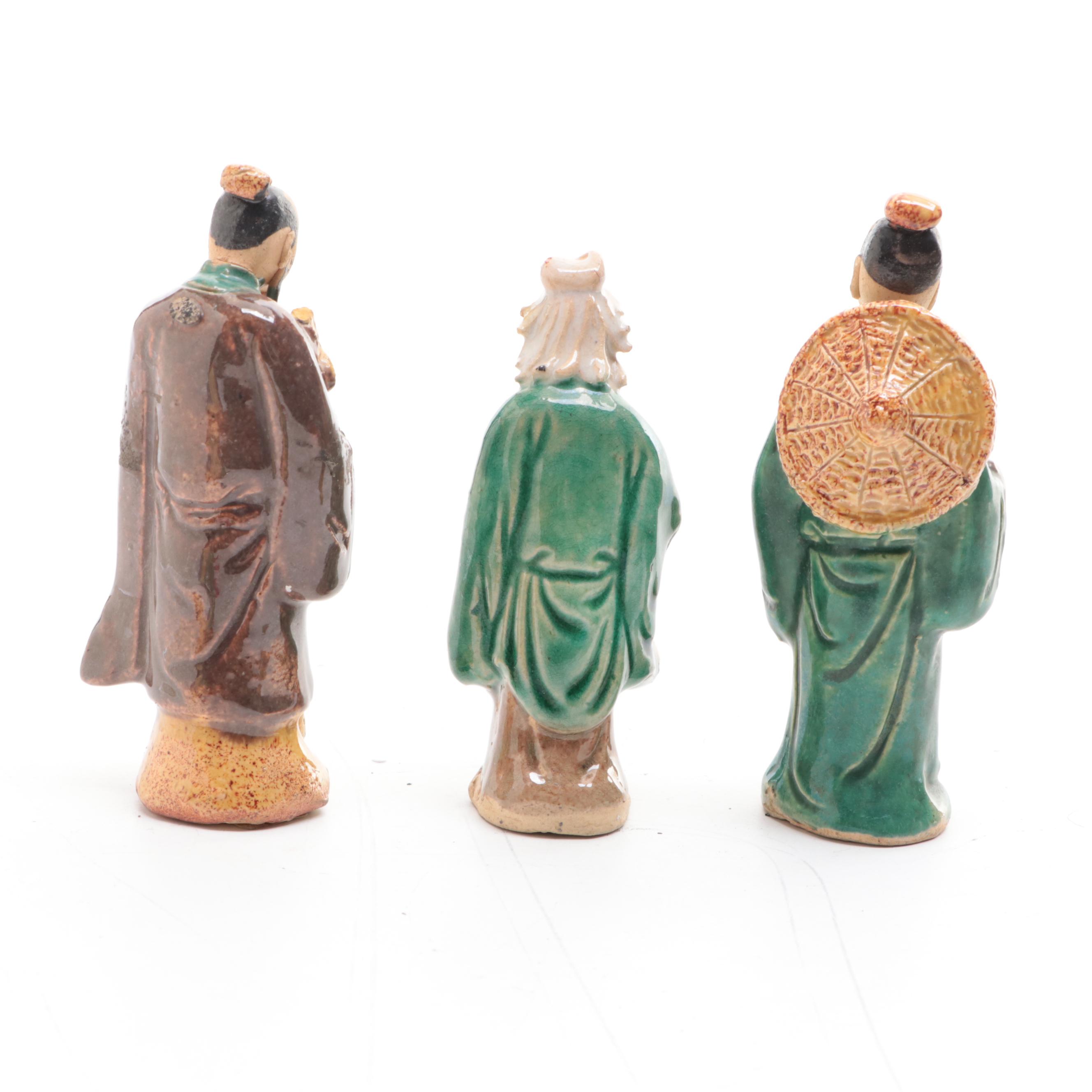 Chinese Shiwan Ware Figurines, Late 20th Century