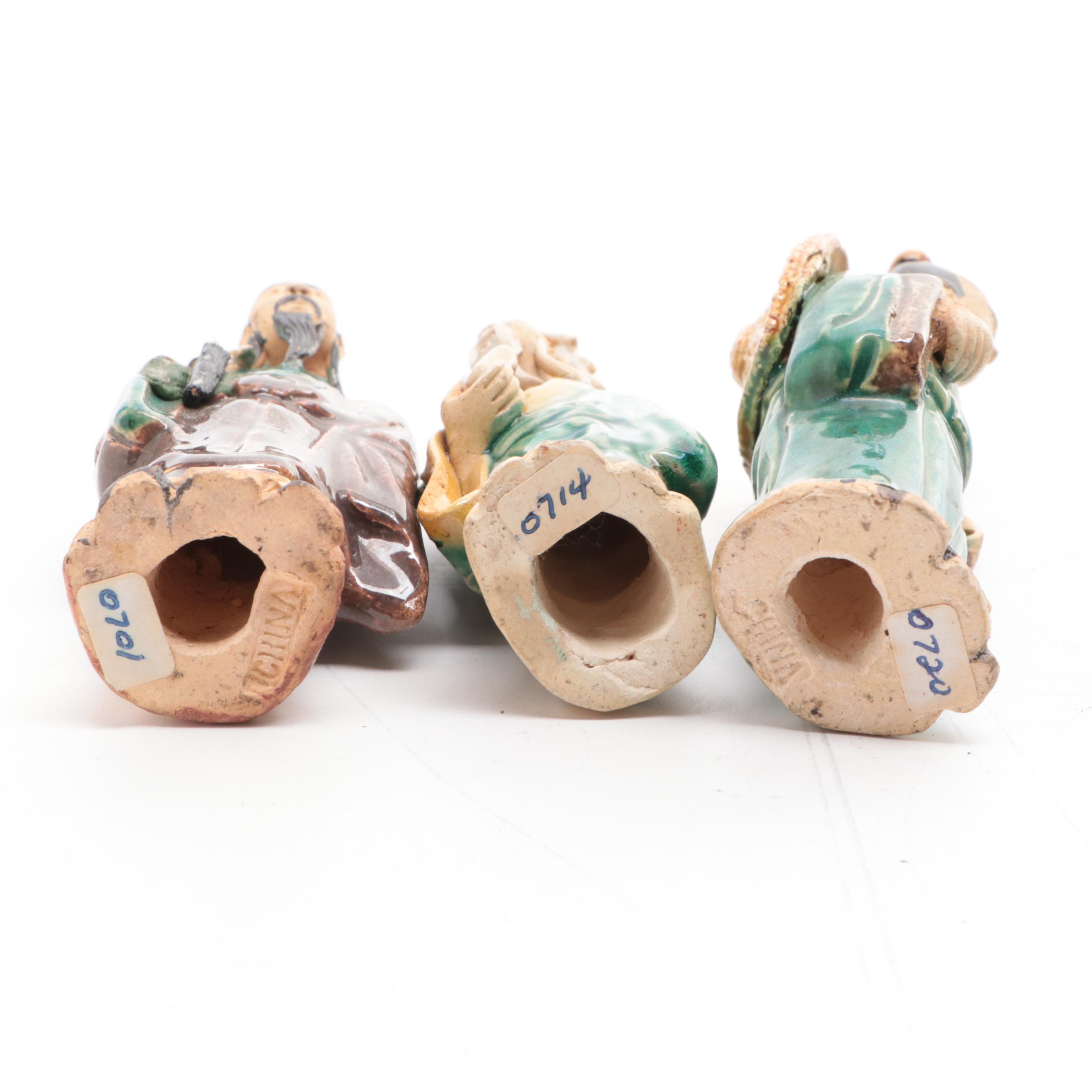 Chinese Shiwan Ware Figurines, Late 20th Century