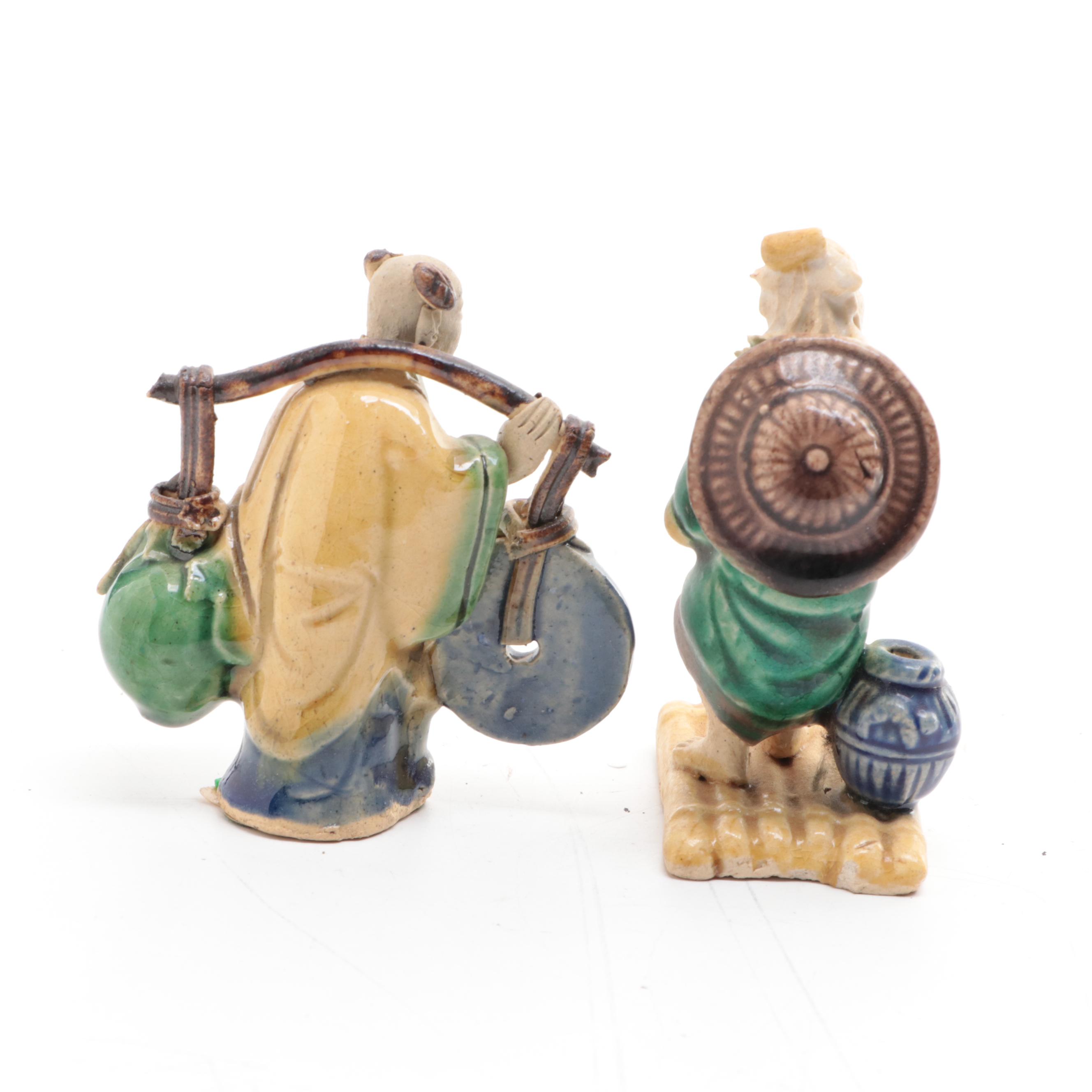 Chinese Shiwan Ware Figurines, Late 20th Century