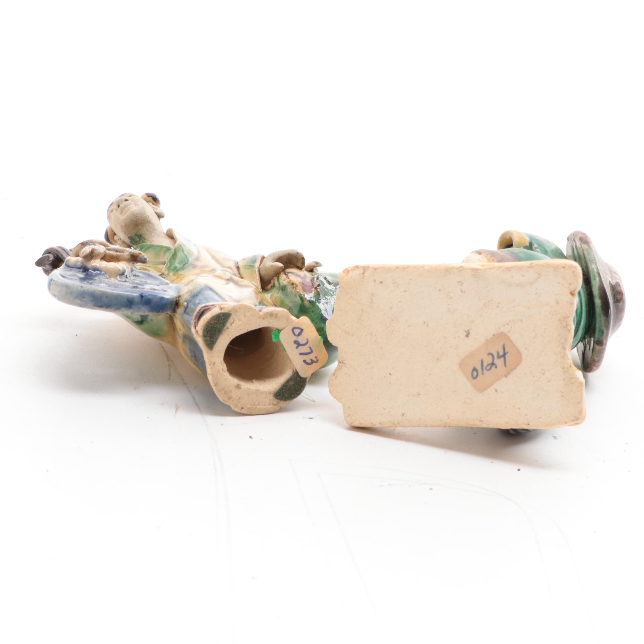 Chinese Shiwan Ware Figurines, Late 20th Century