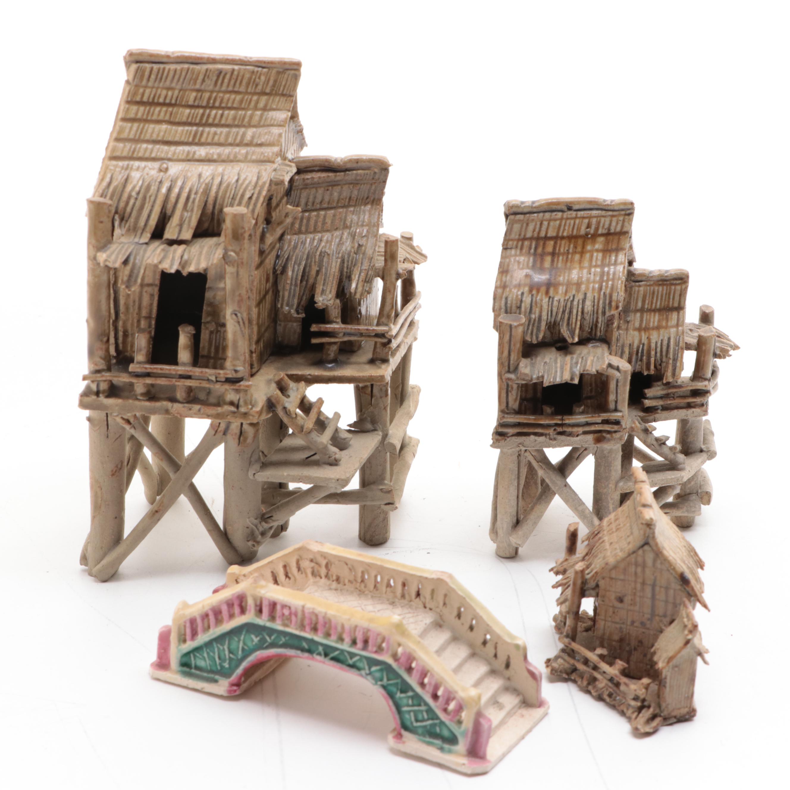 Chinese Shiwan Ware Figurines, Late 20th Century