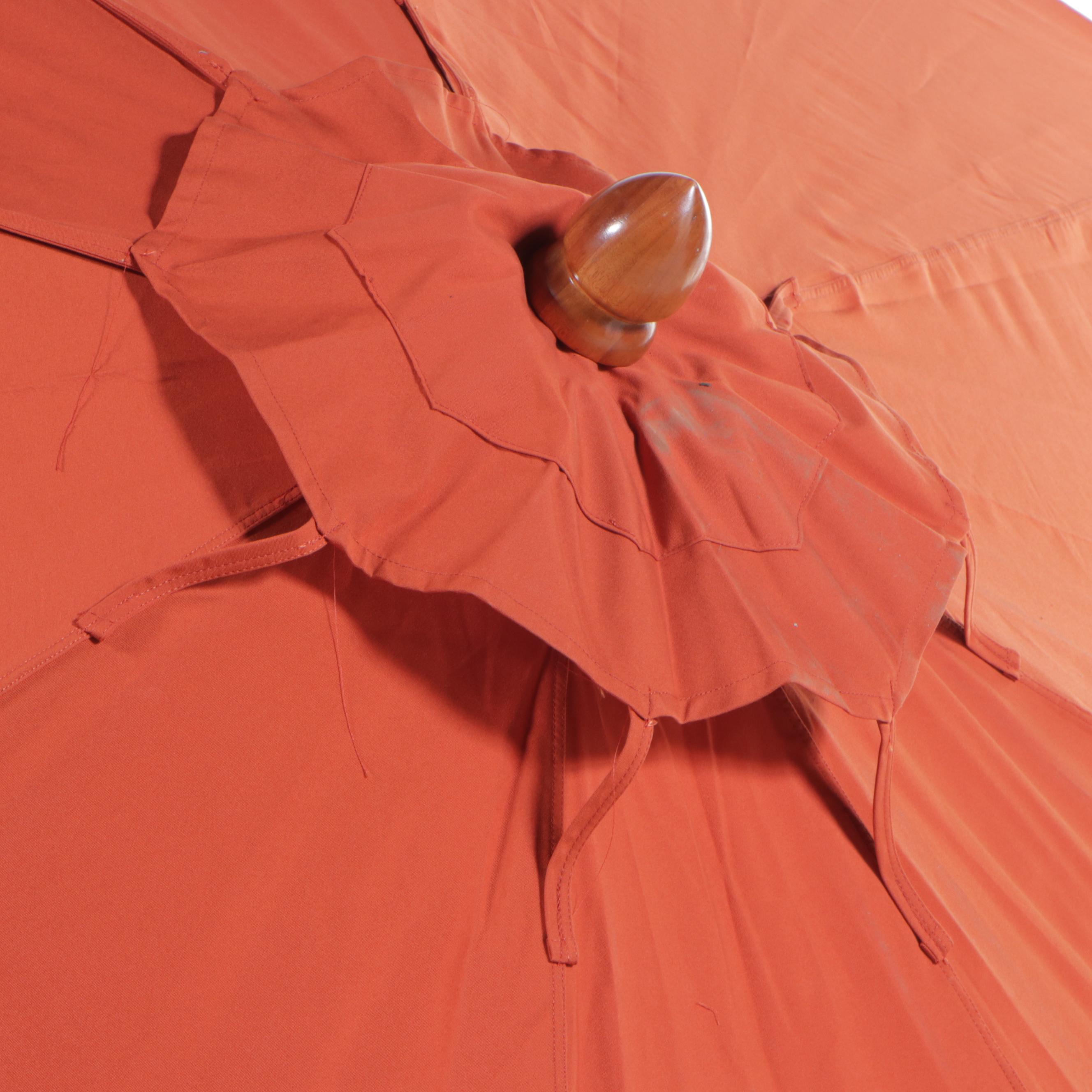 Country Casual Teak and Canvas Patio Umbrella