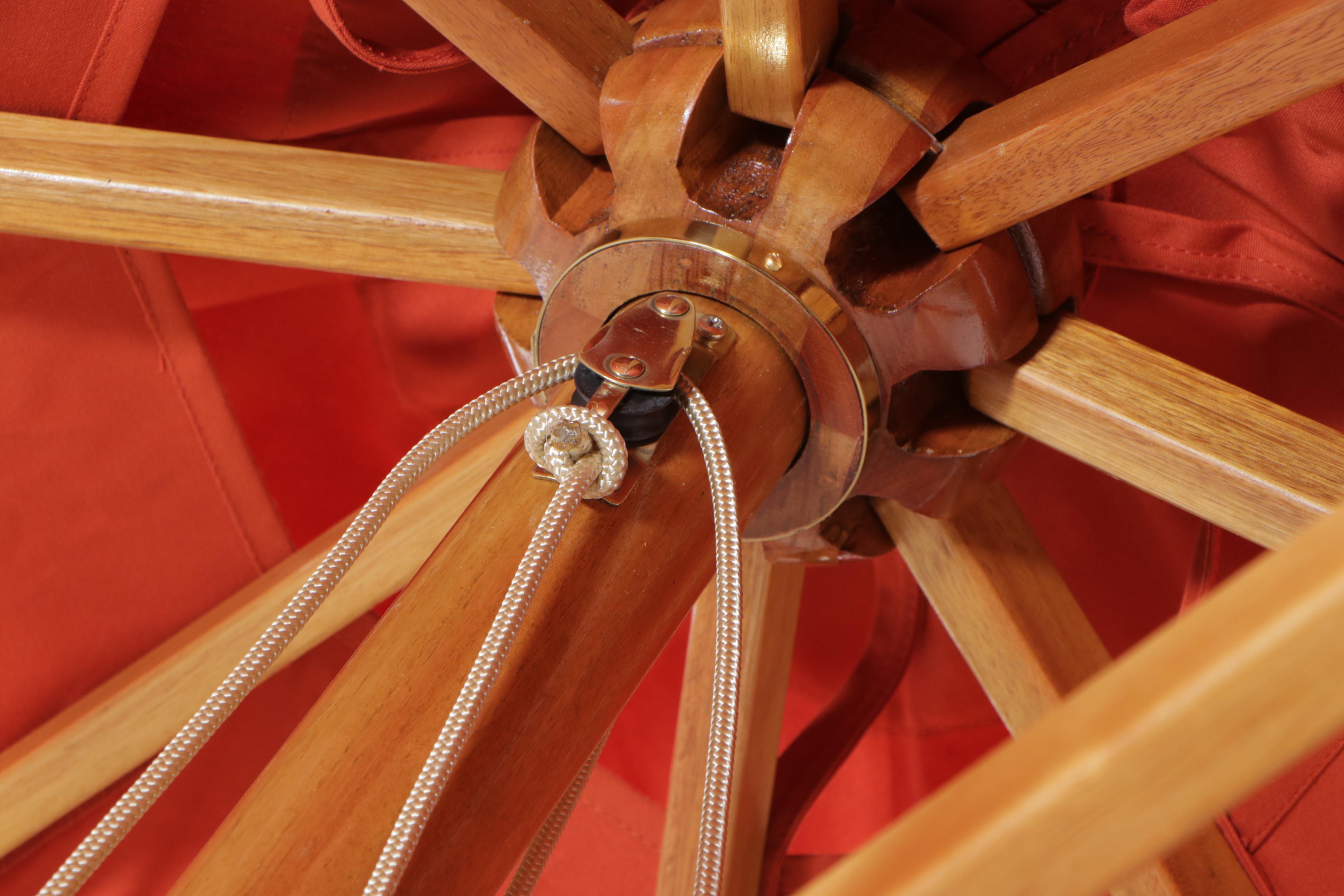 Country Casual Teak and Canvas Patio Umbrella