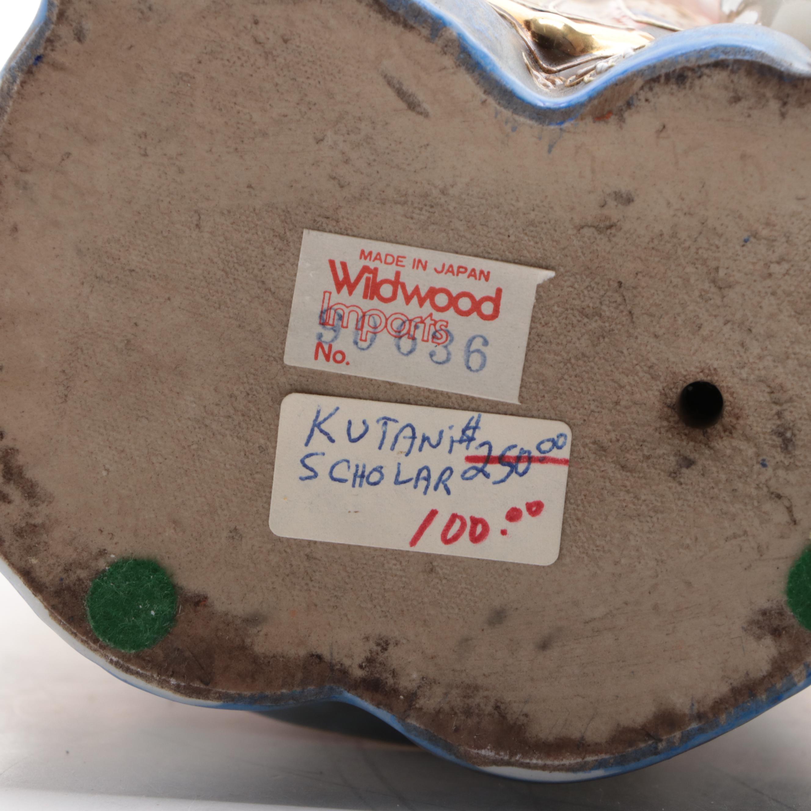 Japanese Satsuma Porcelain Jirōjin with Crane Figurine