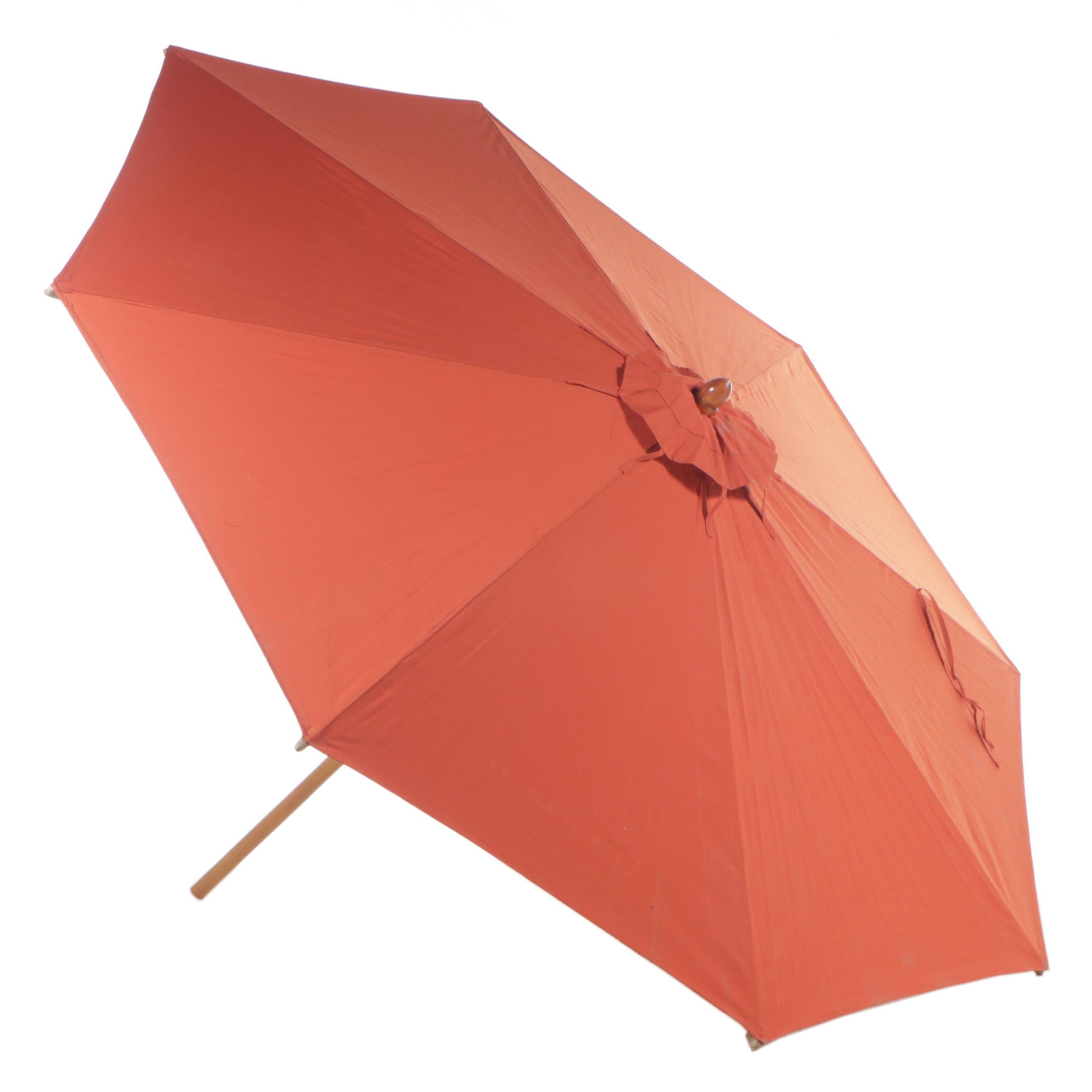 Country Casual Teak and Canvas Patio Umbrella