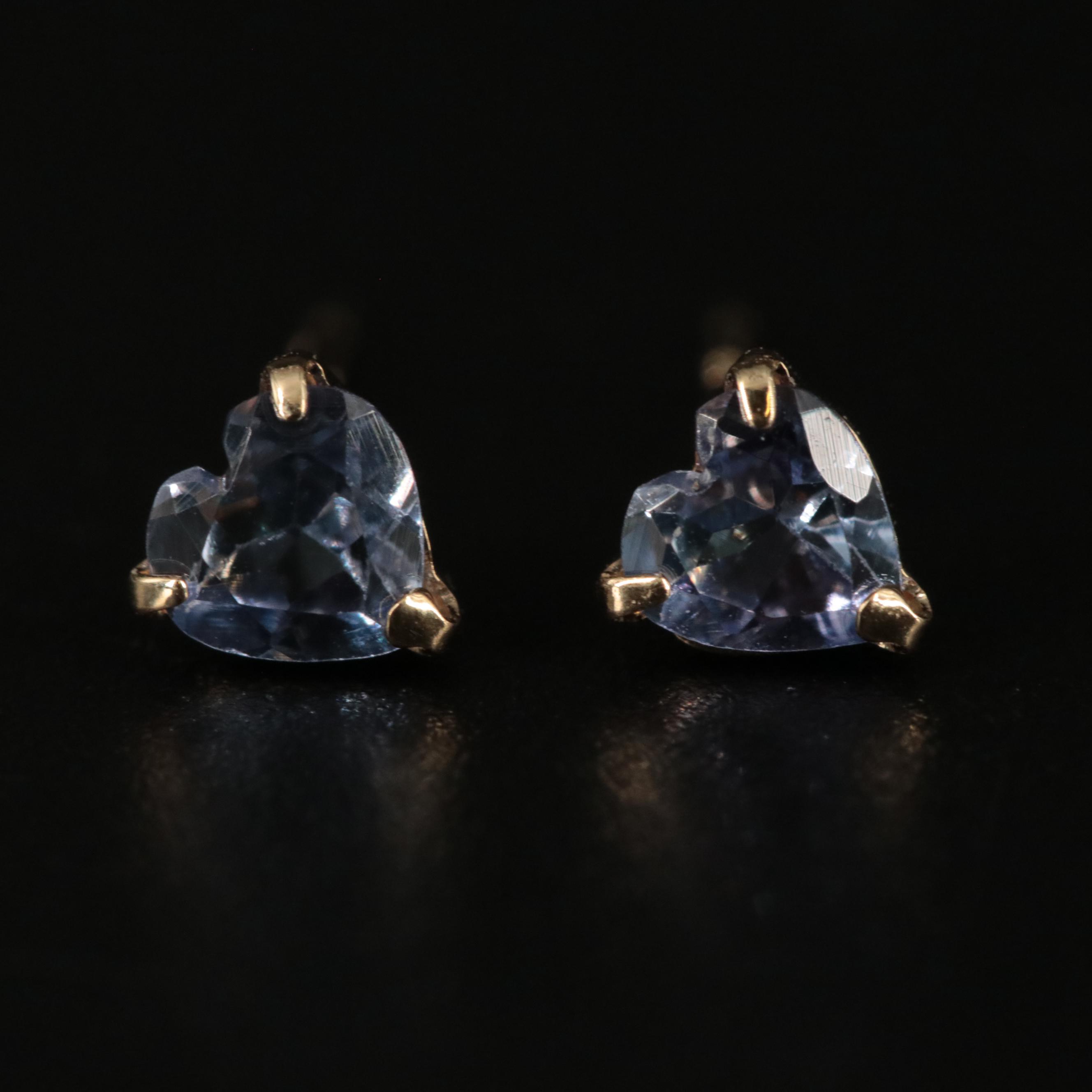 18K Tanzanite Stud Earrings