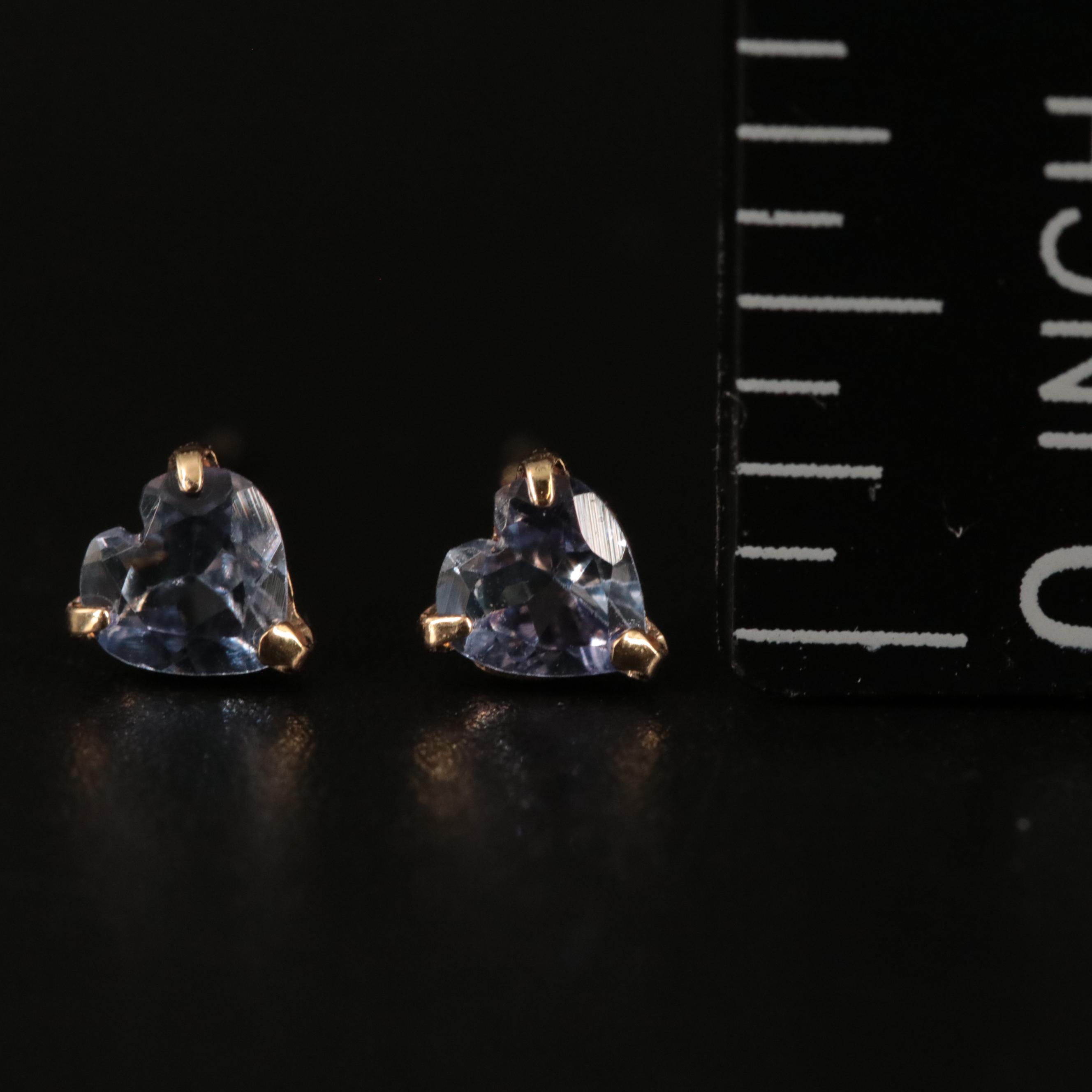 18K Tanzanite Stud Earrings