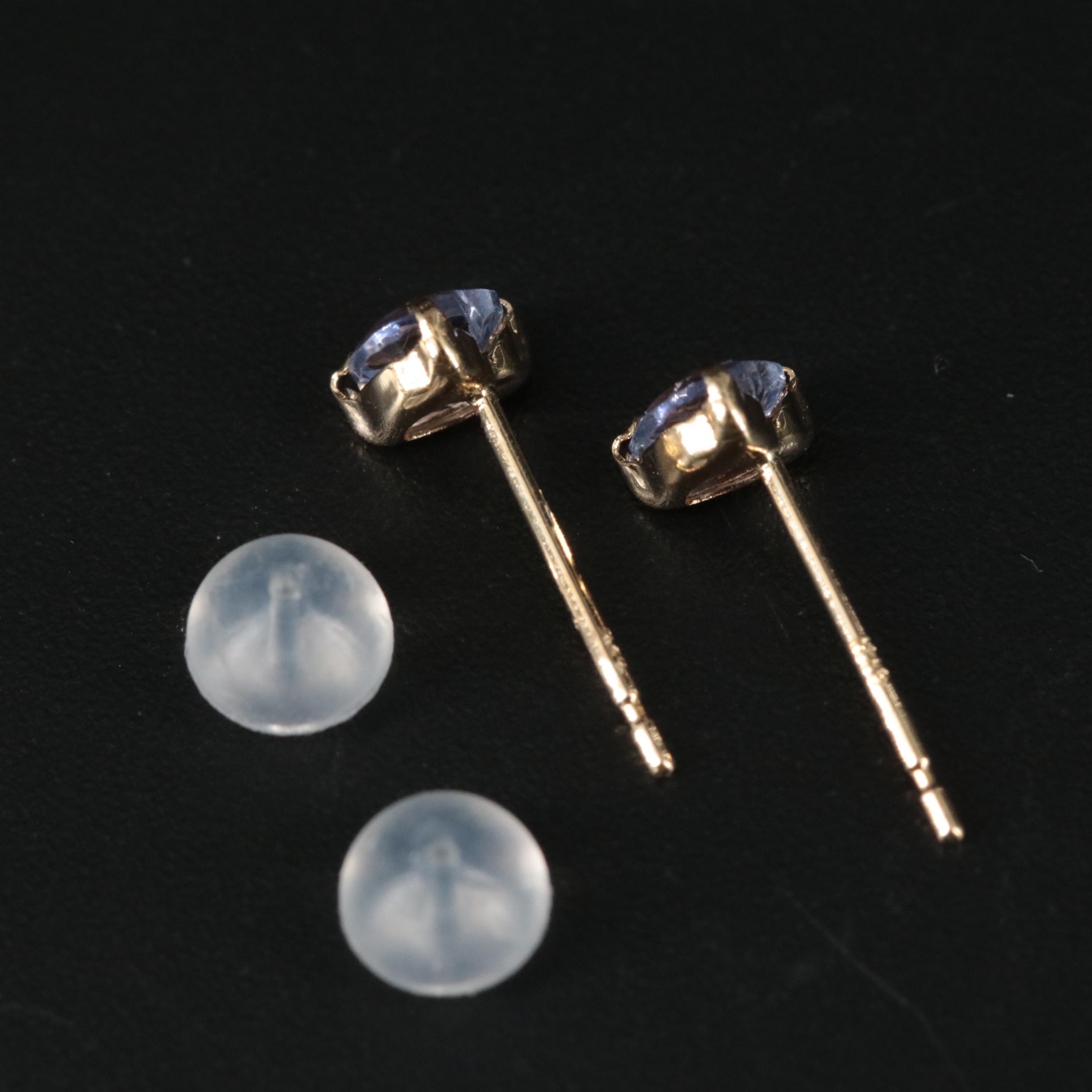 18K Tanzanite Stud Earrings