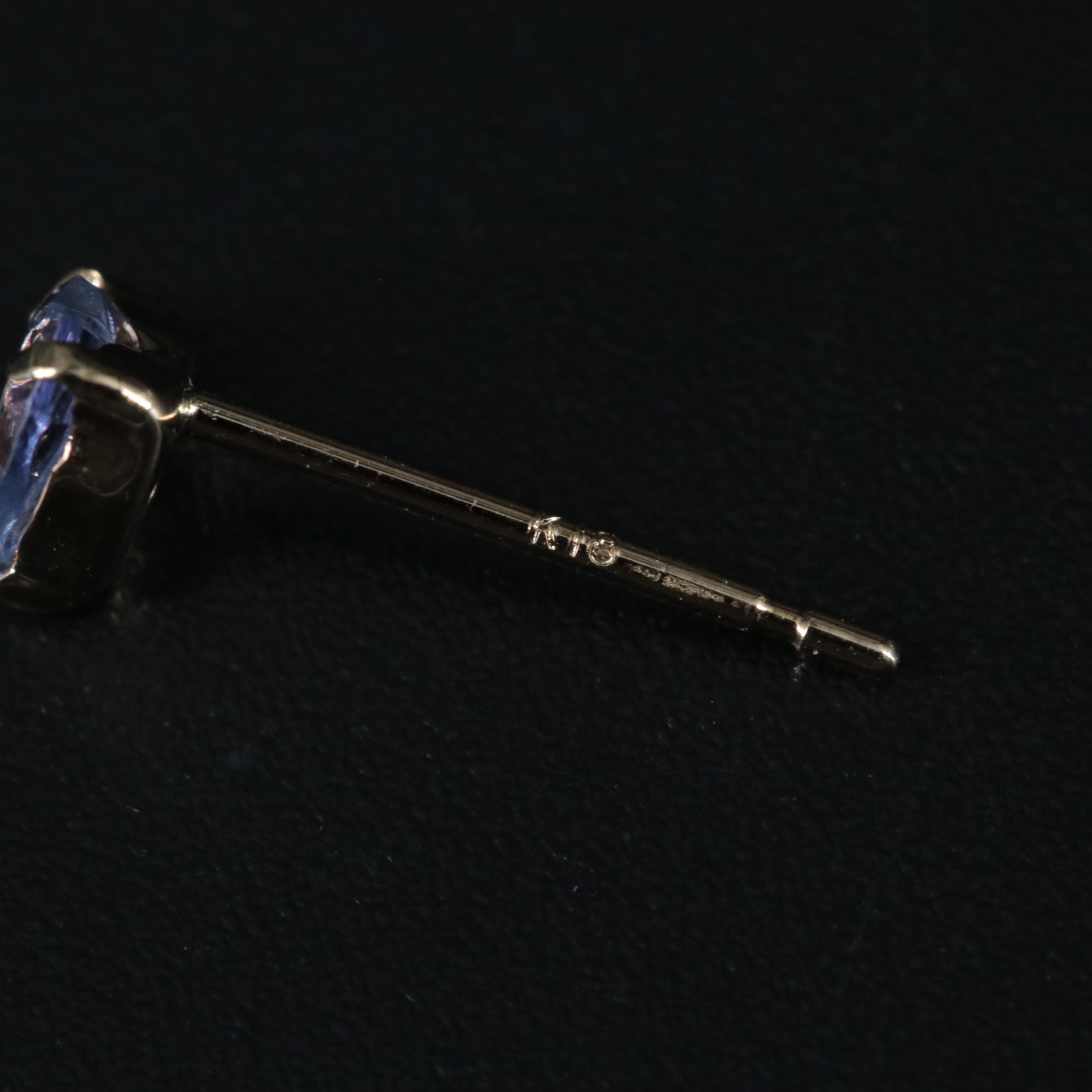 18K Tanzanite Stud Earrings