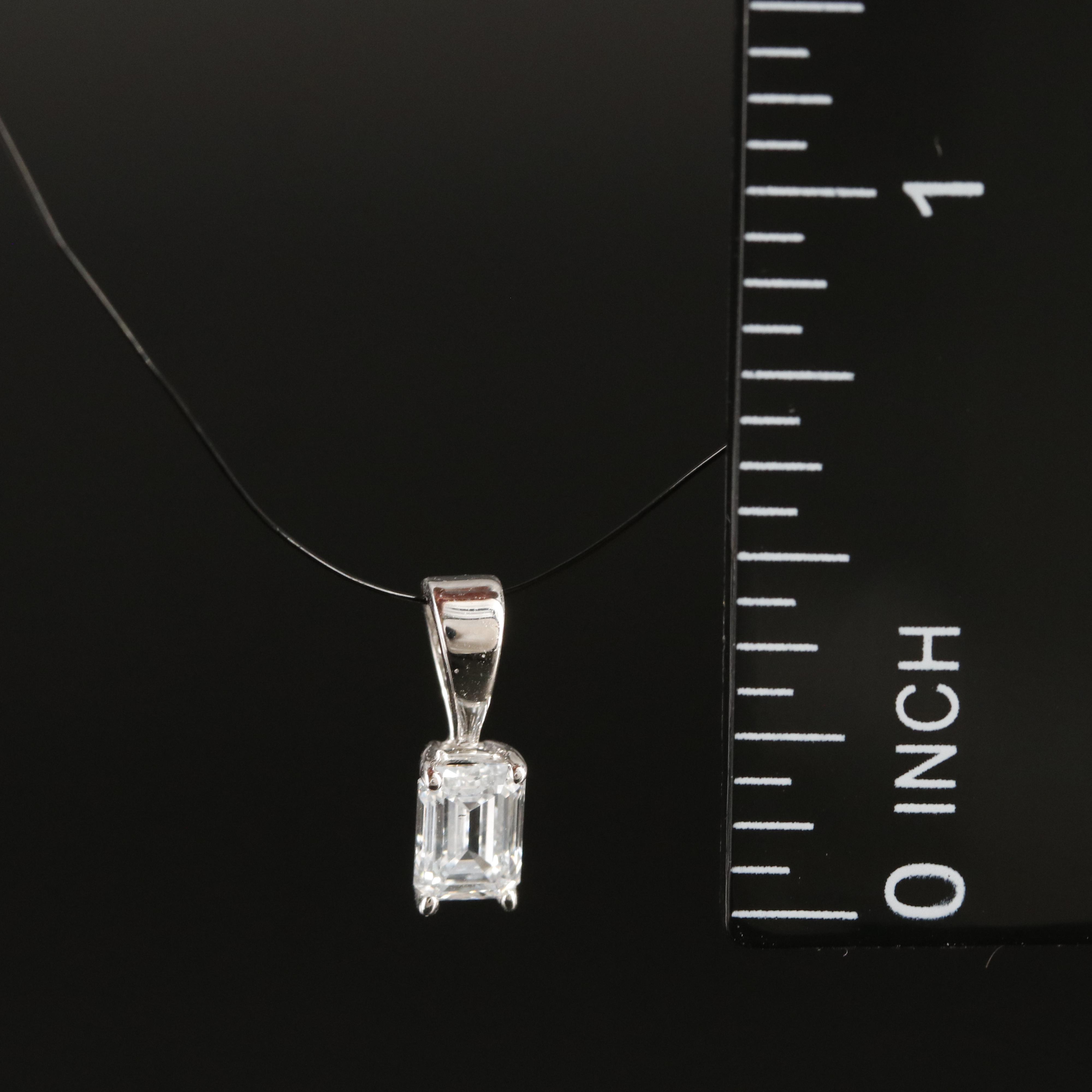 14K 0.43 CT Lab Grown Diamond Solitaire Pendant