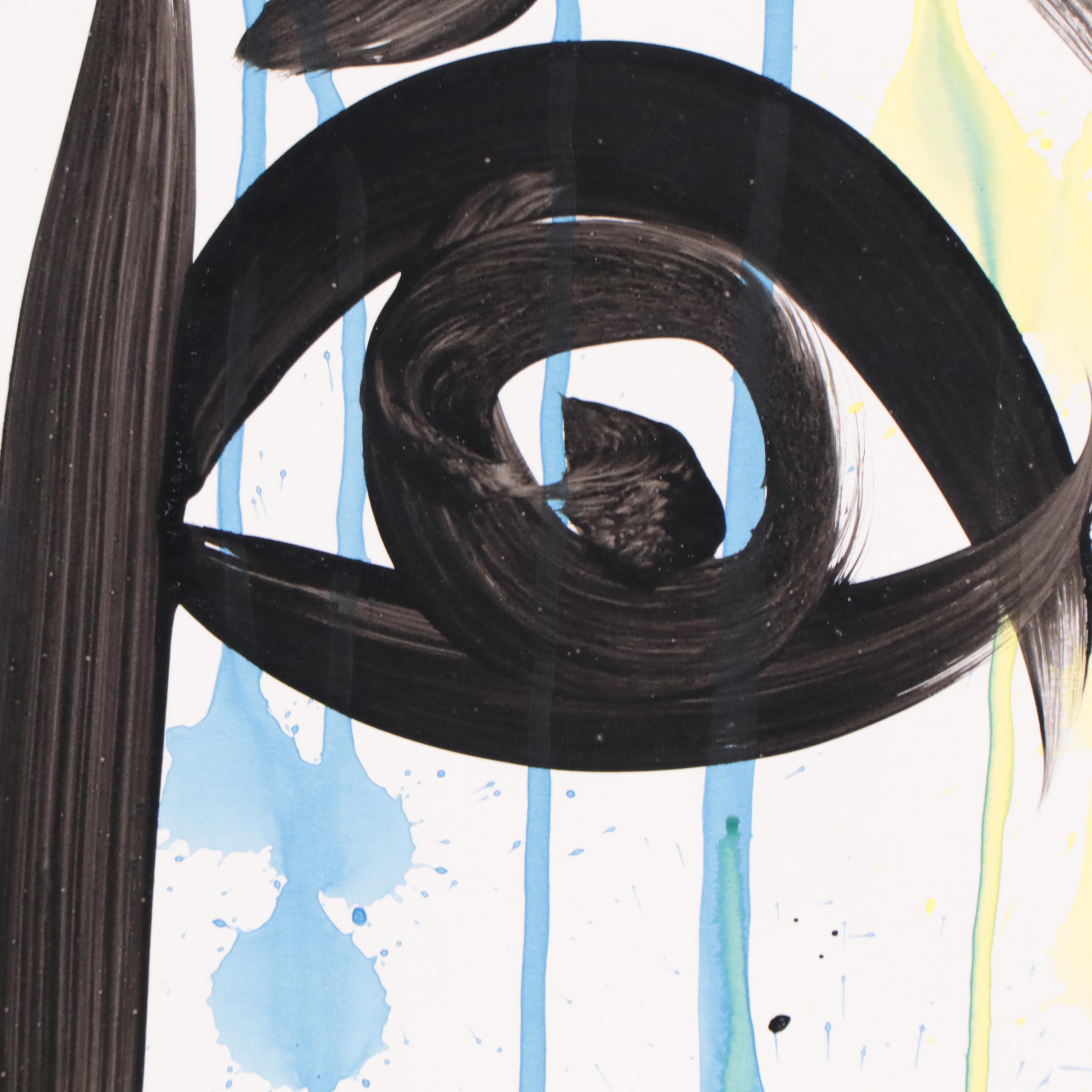 Peter Keil Abstract Portrait Acrylic Painting