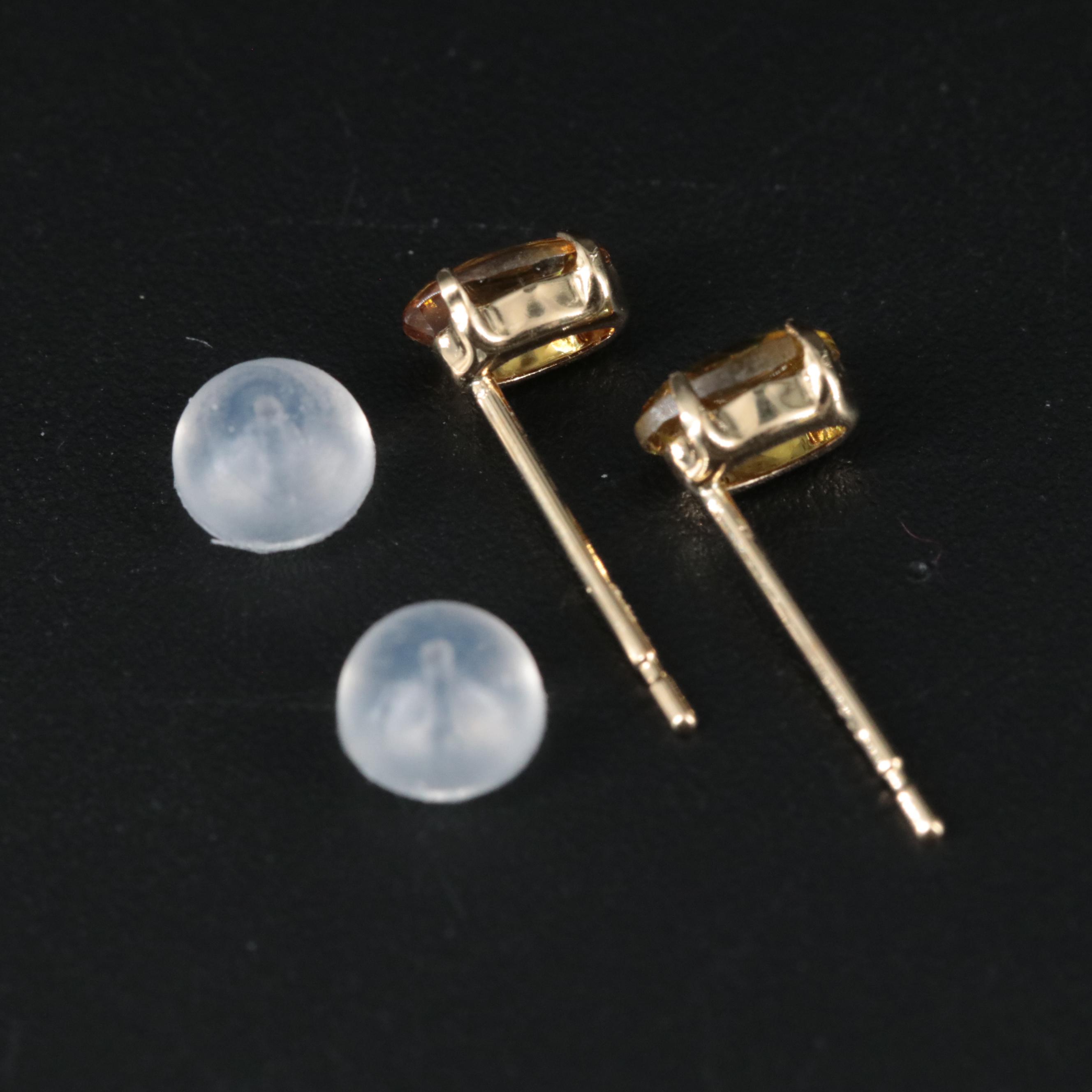 18K Sphene Stud Earrings