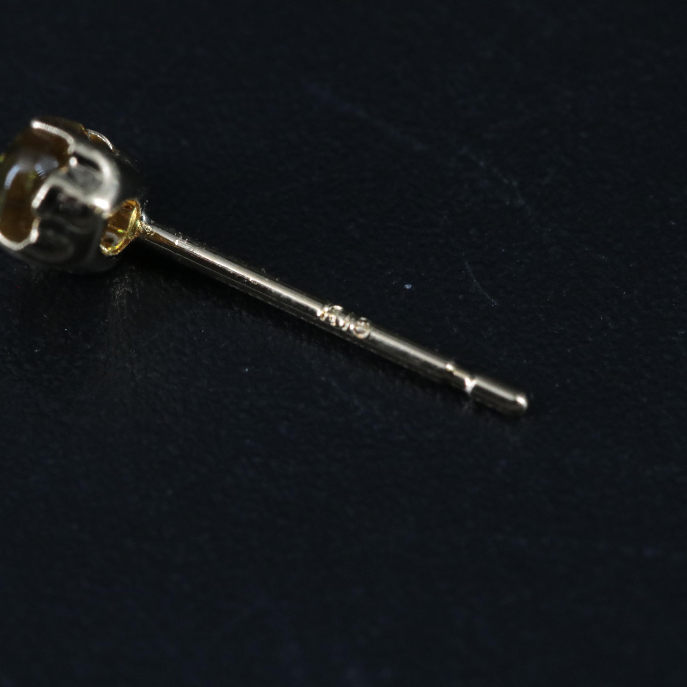 18K Sphene Stud Earrings